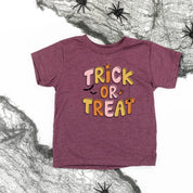 Trick or Treat (PINK/ORANGE) - Short Sleeve Child Shirt Little Mama Shirt Shop