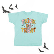 Trick or Treat (PINK/ORANGE) - Short Sleeve Child Shirt Little Mama Shirt Shop