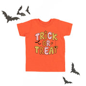 Trick or Treat (PINK/ORANGE) - Short Sleeve Child Shirt Little Mama Shirt Shop