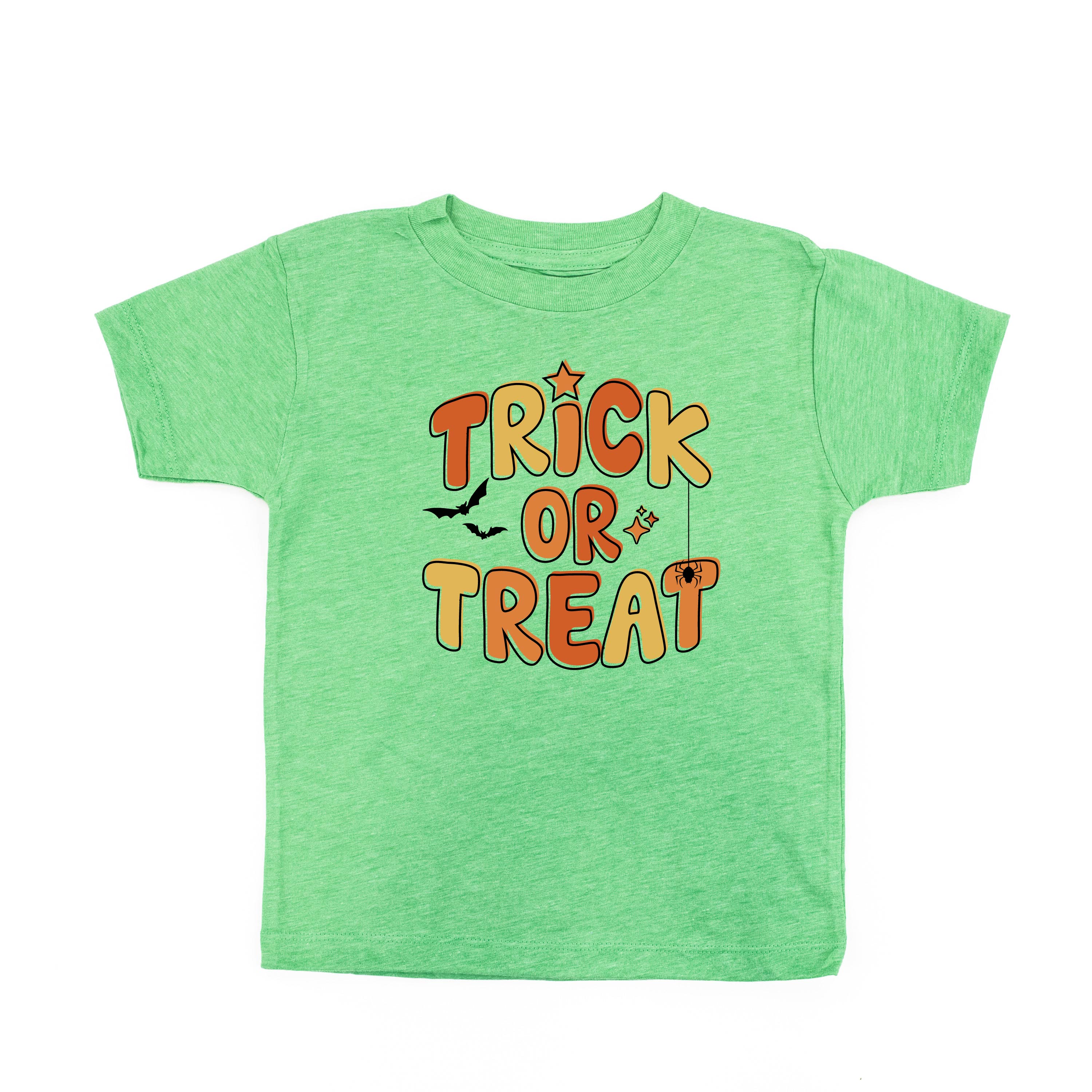 Trick or Treat (ORANGE/YELLOW) - Short Sleeve Child Shirt Little Mama Shirt Shop