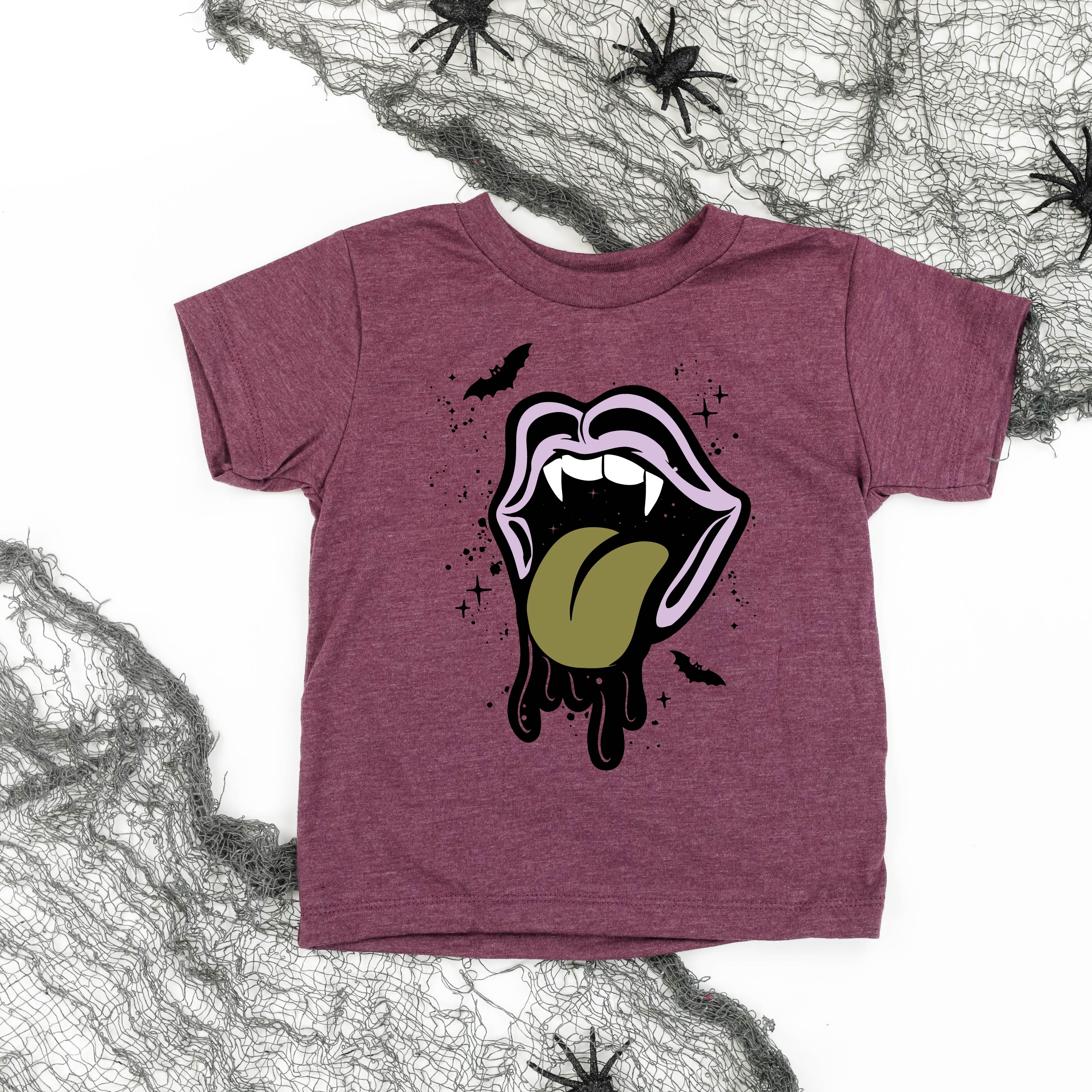 Vampire Drippy Mouth - Short Sleeve Child Shirt Little Mama Shirt Shop
