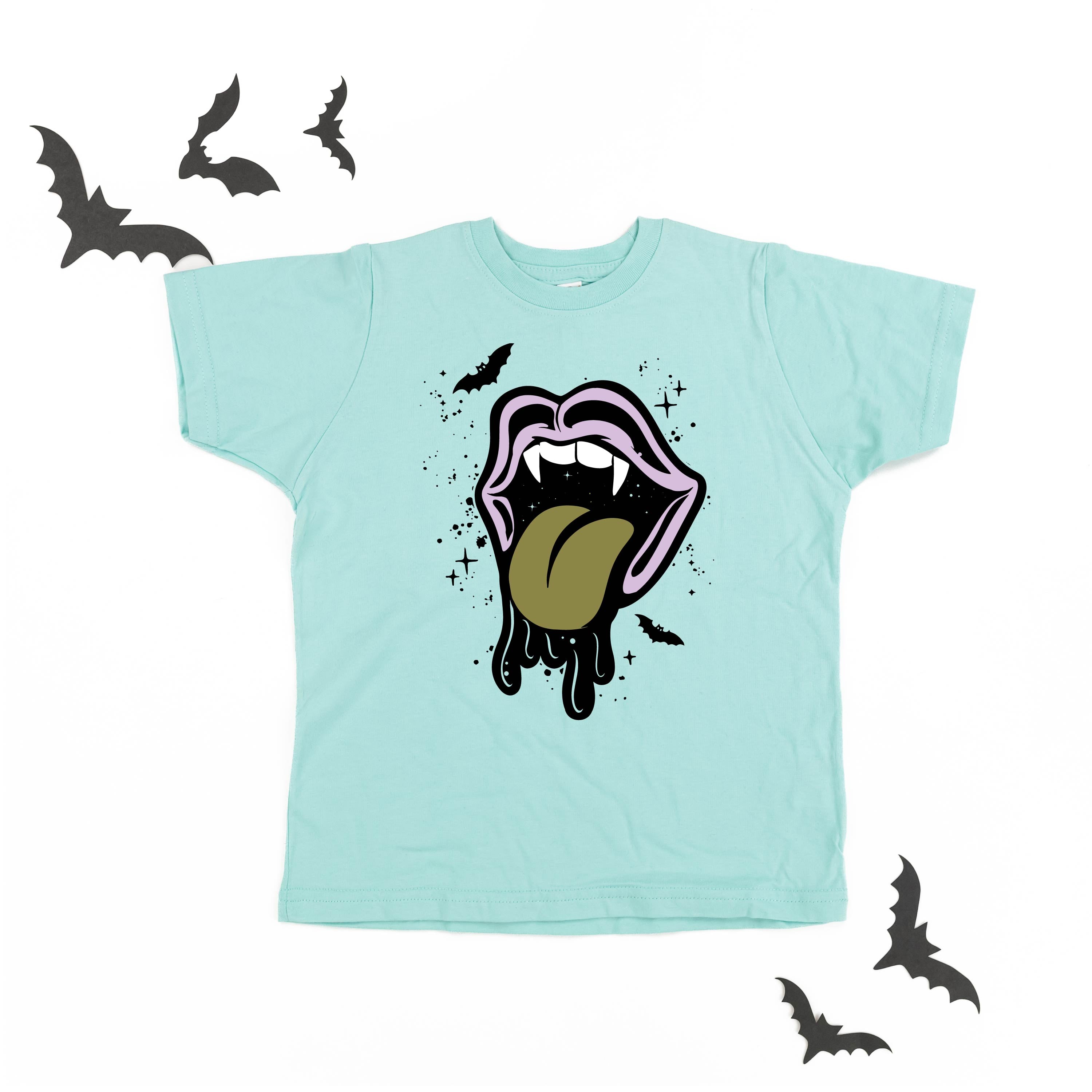 Vampire Drippy Mouth - Short Sleeve Child Shirt Little Mama Shirt Shop