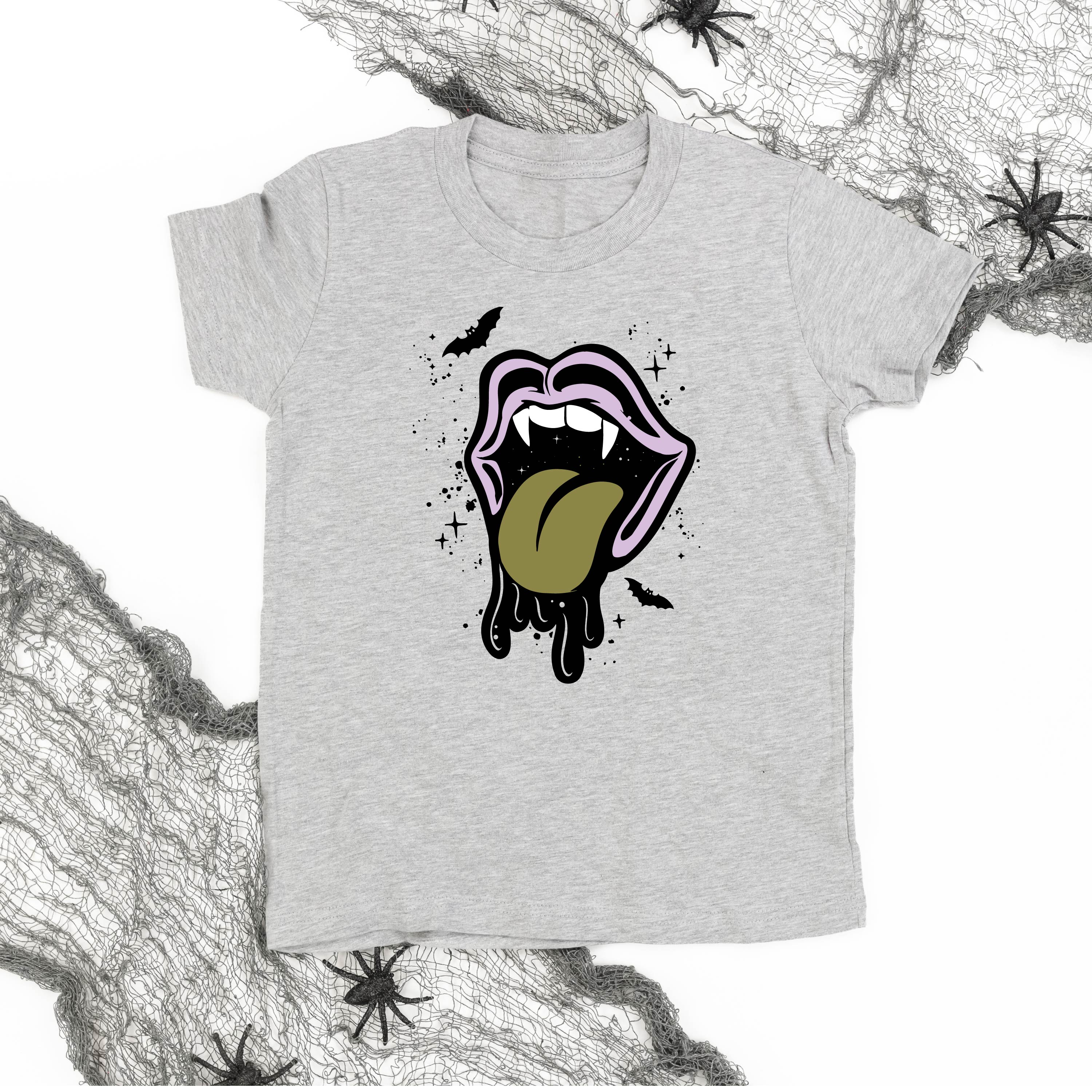 Vampire Drippy Mouth - Short Sleeve Child Shirt Little Mama Shirt Shop