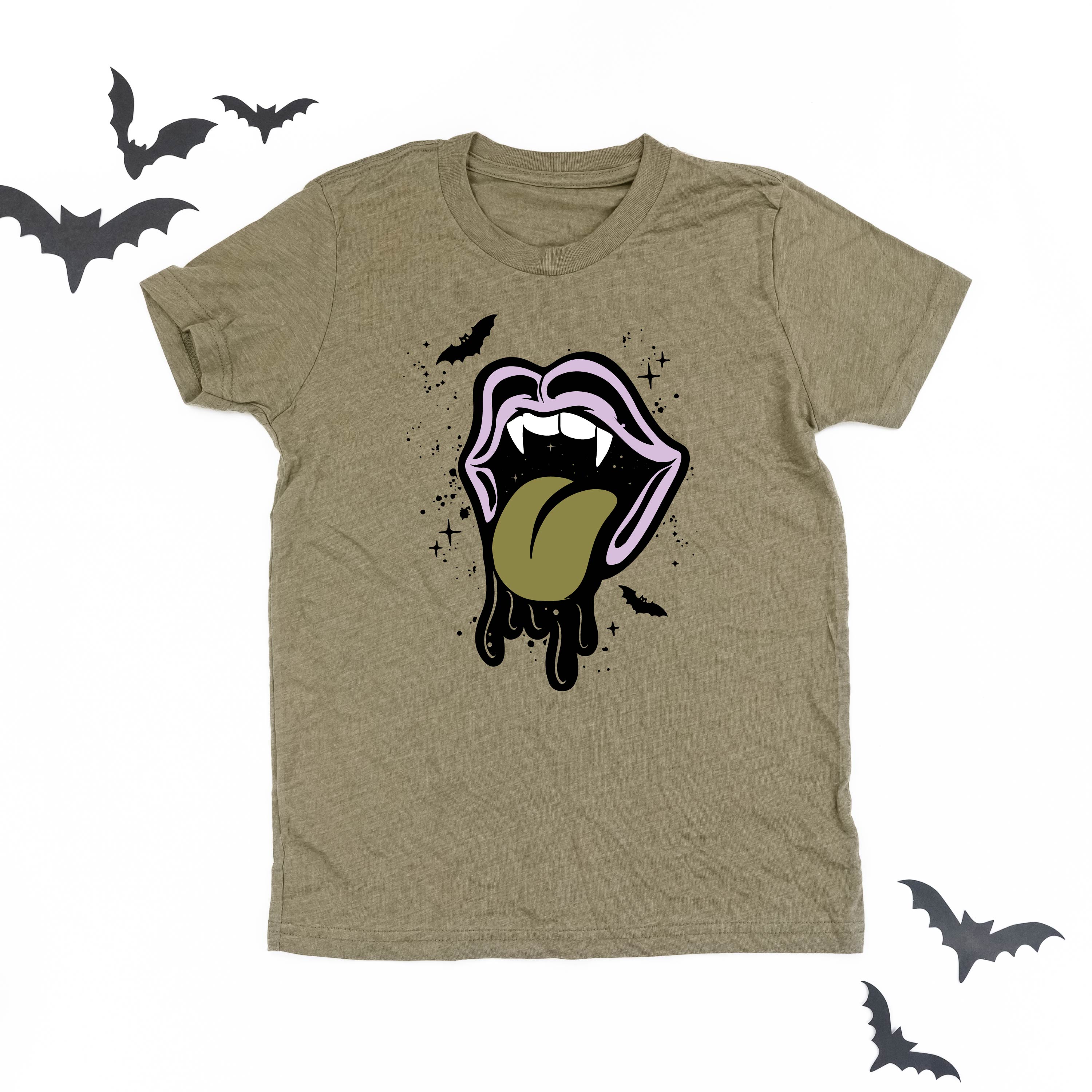 Vampire Drippy Mouth - Short Sleeve Child Shirt Little Mama Shirt Shop