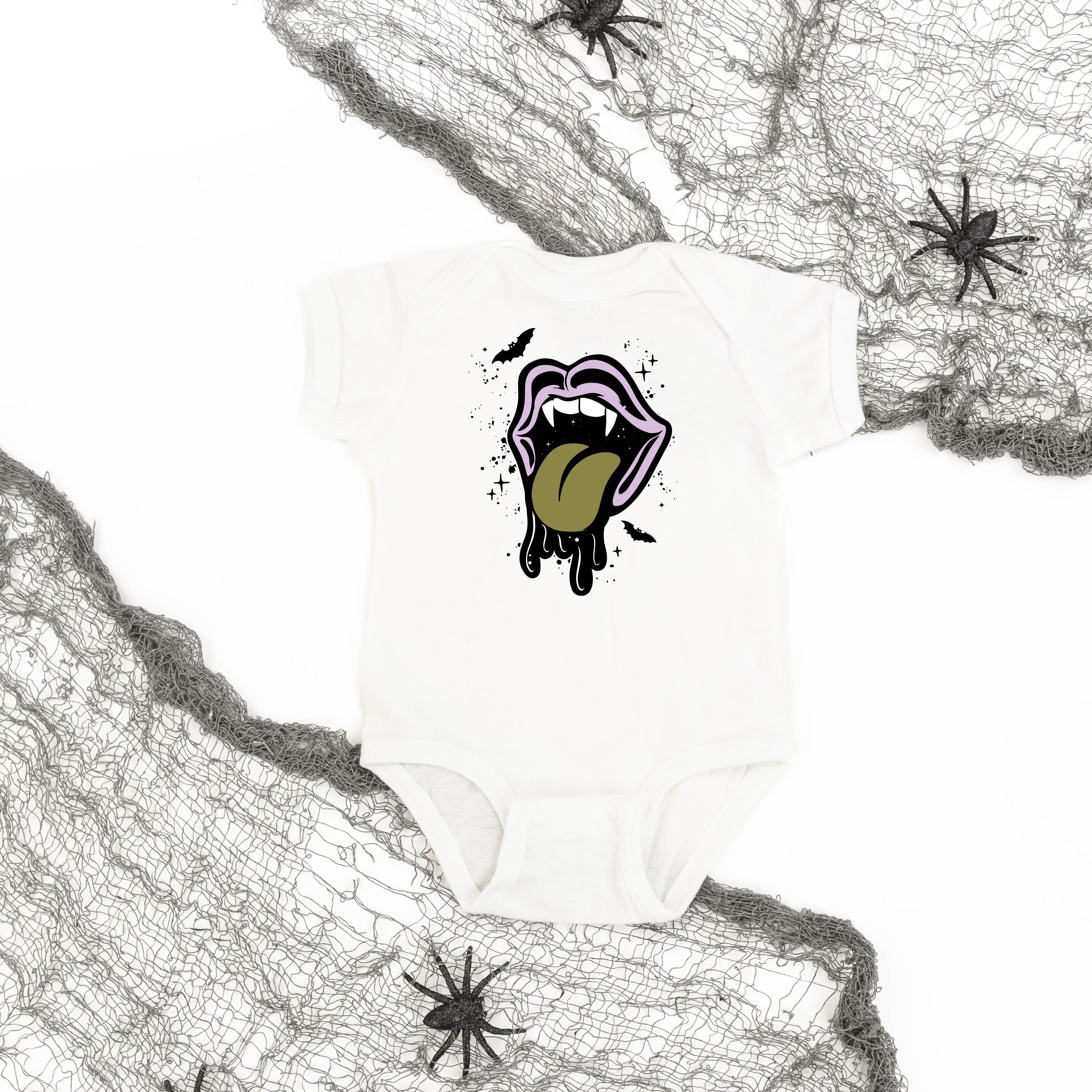 Vampire Drippy Mouth - Short Sleeve Child Shirt Little Mama Shirt Shop