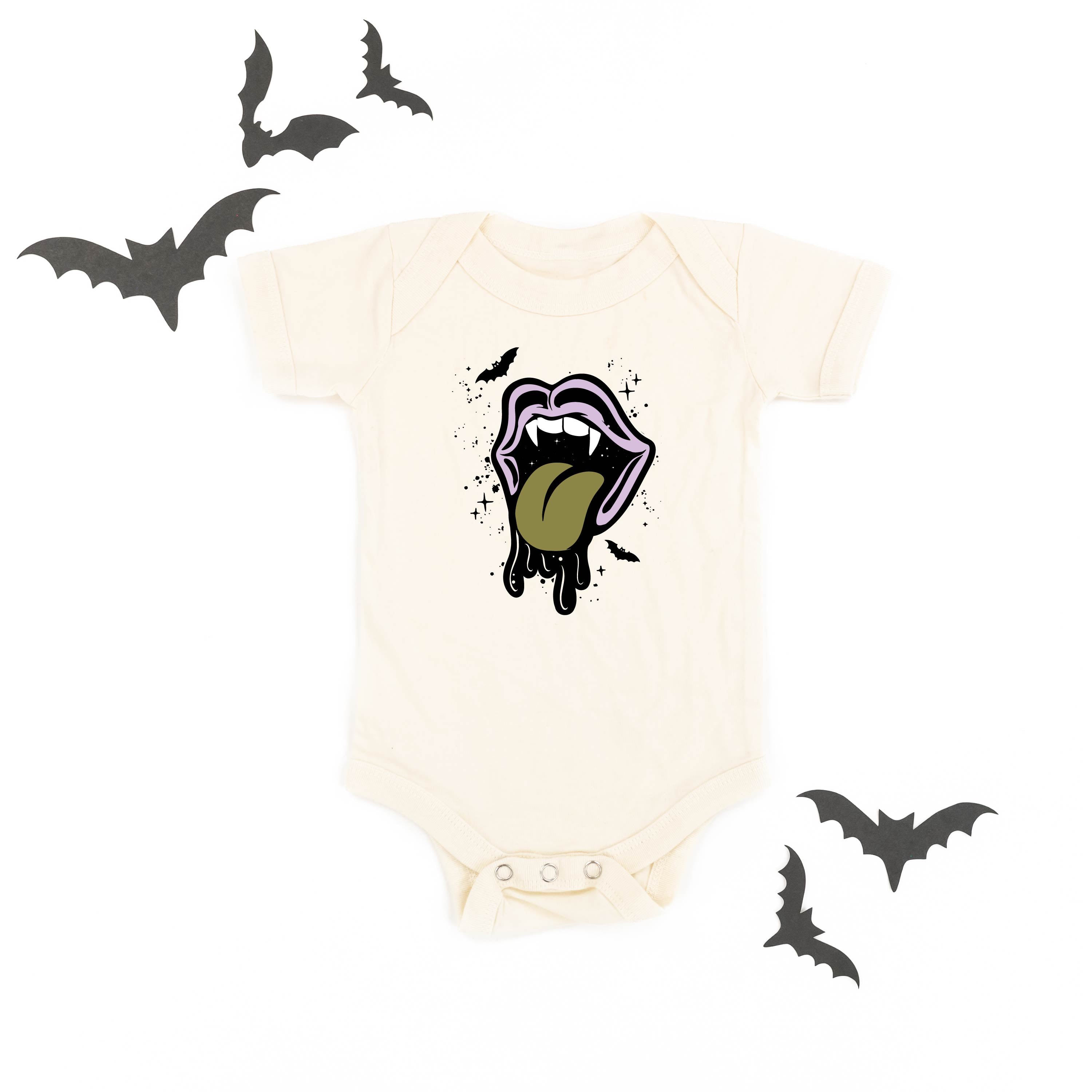 Vampire Drippy Mouth - Short Sleeve Child Shirt Little Mama Shirt Shop