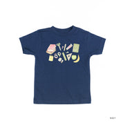 Watercolor School Supplies - Short Sleeve Child Shirt Little Mama Shirt Shop