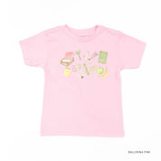 Watercolor School Supplies - Short Sleeve Child Shirt Little Mama Shirt Shop