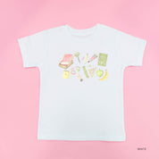 Watercolor School Supplies - Short Sleeve Child Shirt Little Mama Shirt Shop