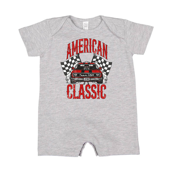 American Classic Car - Short Sleeve / Shorts - One Piece Baby Romper