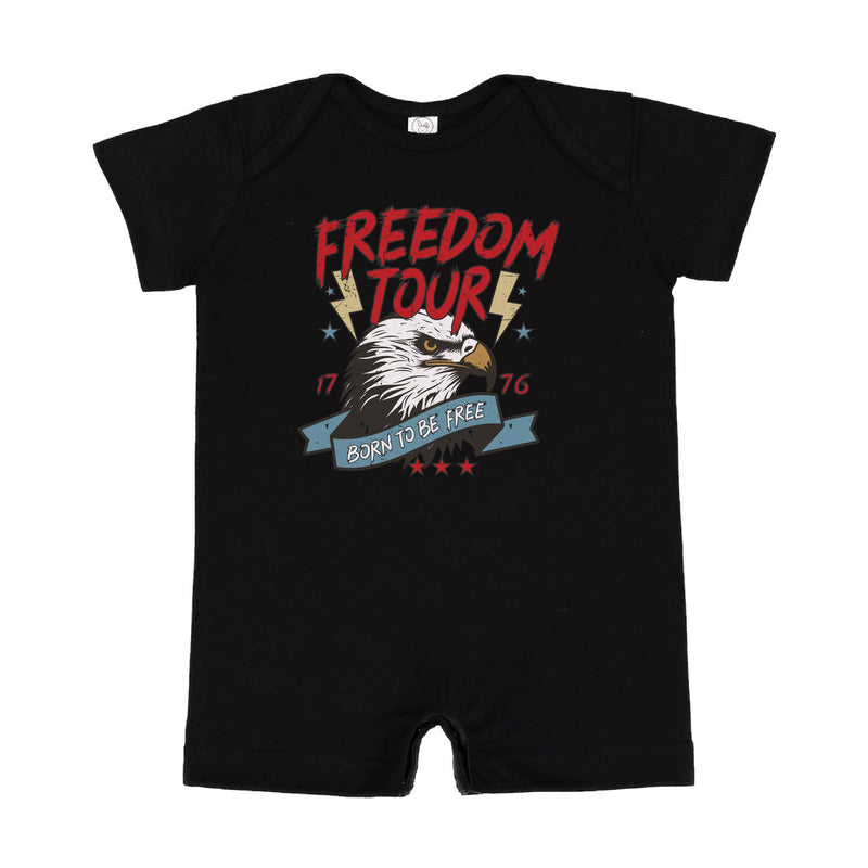 Freedom Tour - Born to Be Free - Short Sleeve / Shorts - One Piece Baby Romper