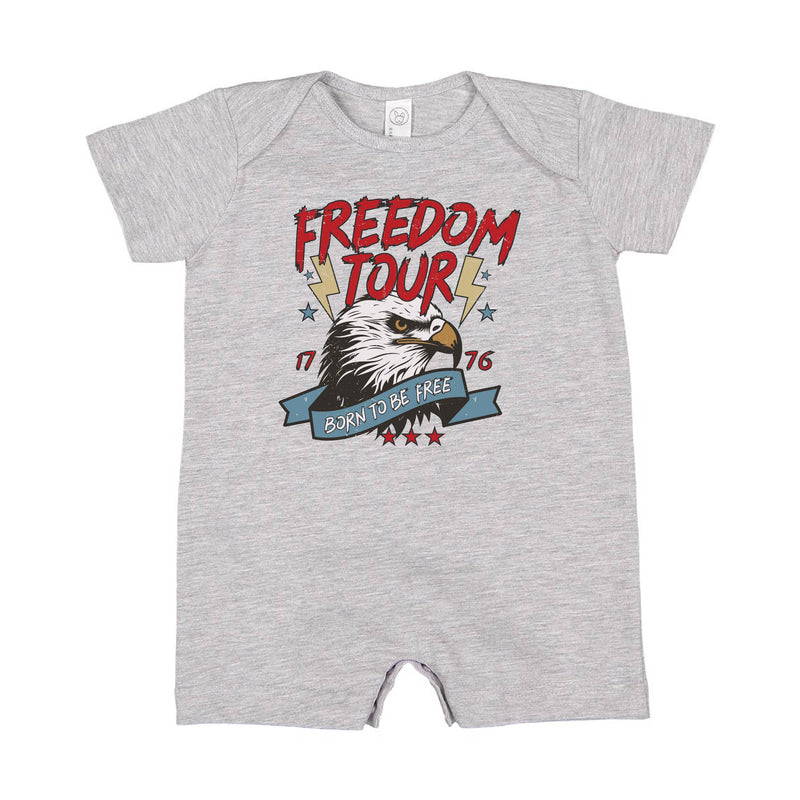 Freedom Tour - Born to Be Free - Short Sleeve / Shorts - One Piece Baby Romper