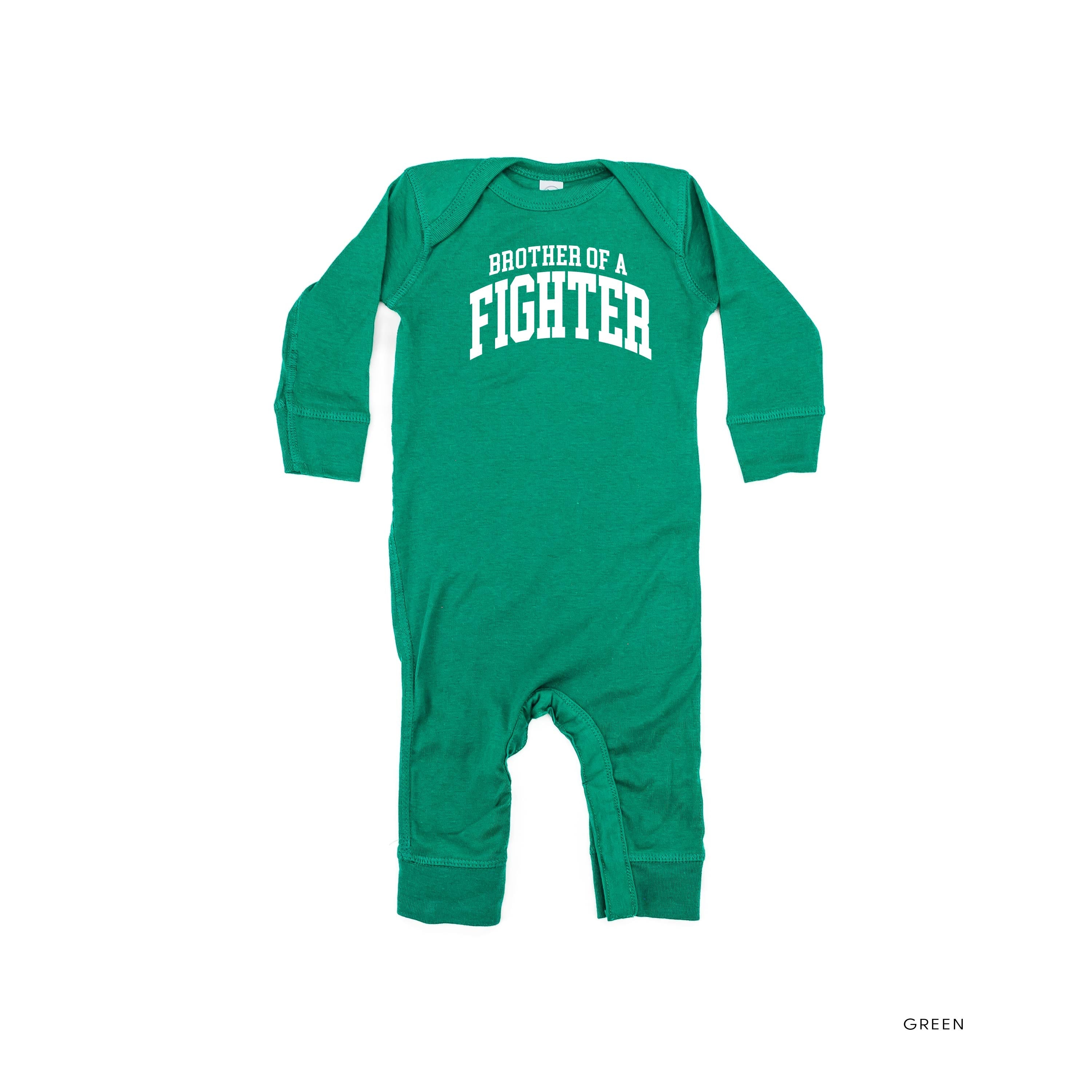 Brother of a Fighter - Varsity - Baby Sleeper Little Mama Shirt Shop