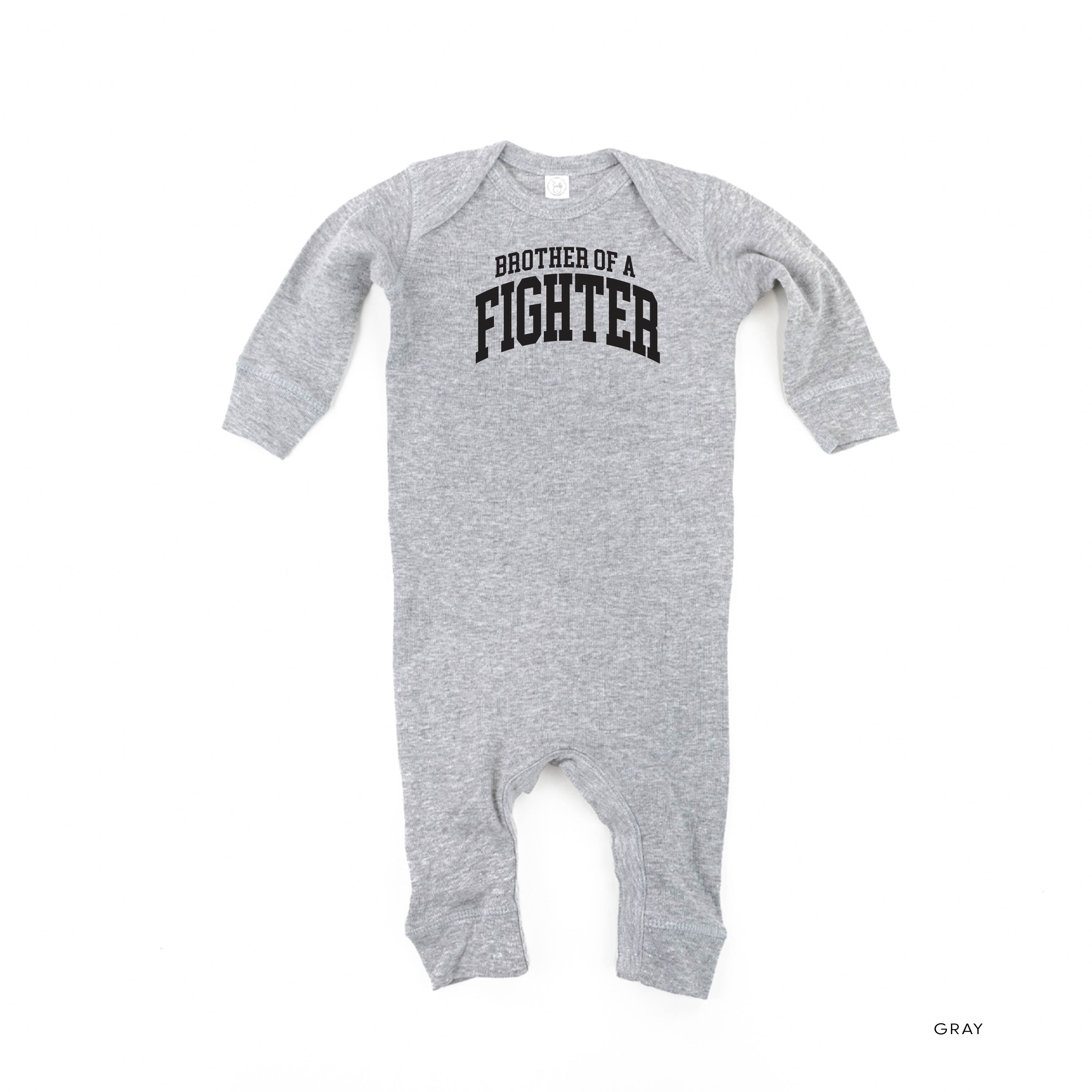 Brother of a Fighter - Varsity - Baby Sleeper Little Mama Shirt Shop