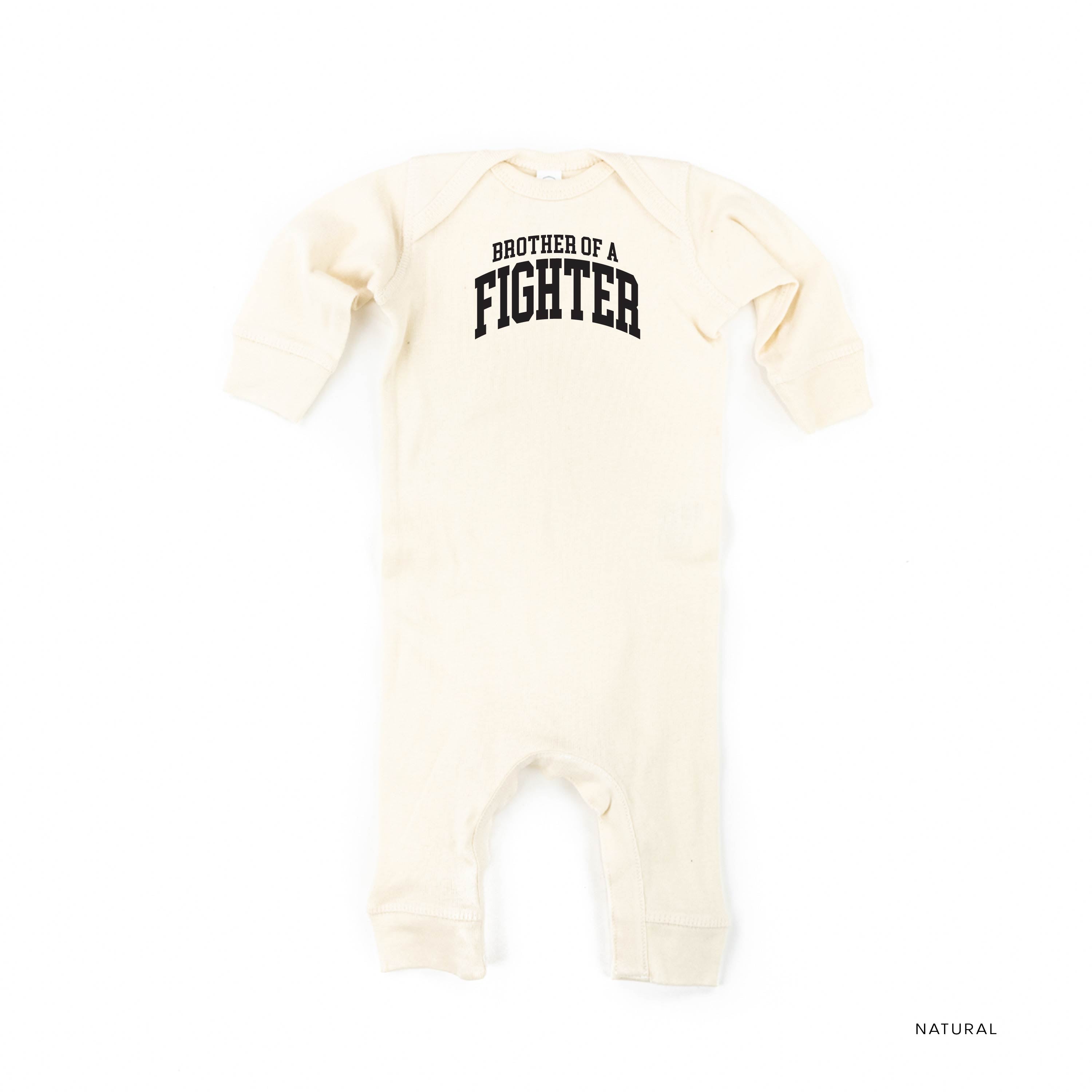 Brother of a Fighter - Varsity - Baby Sleeper Little Mama Shirt Shop