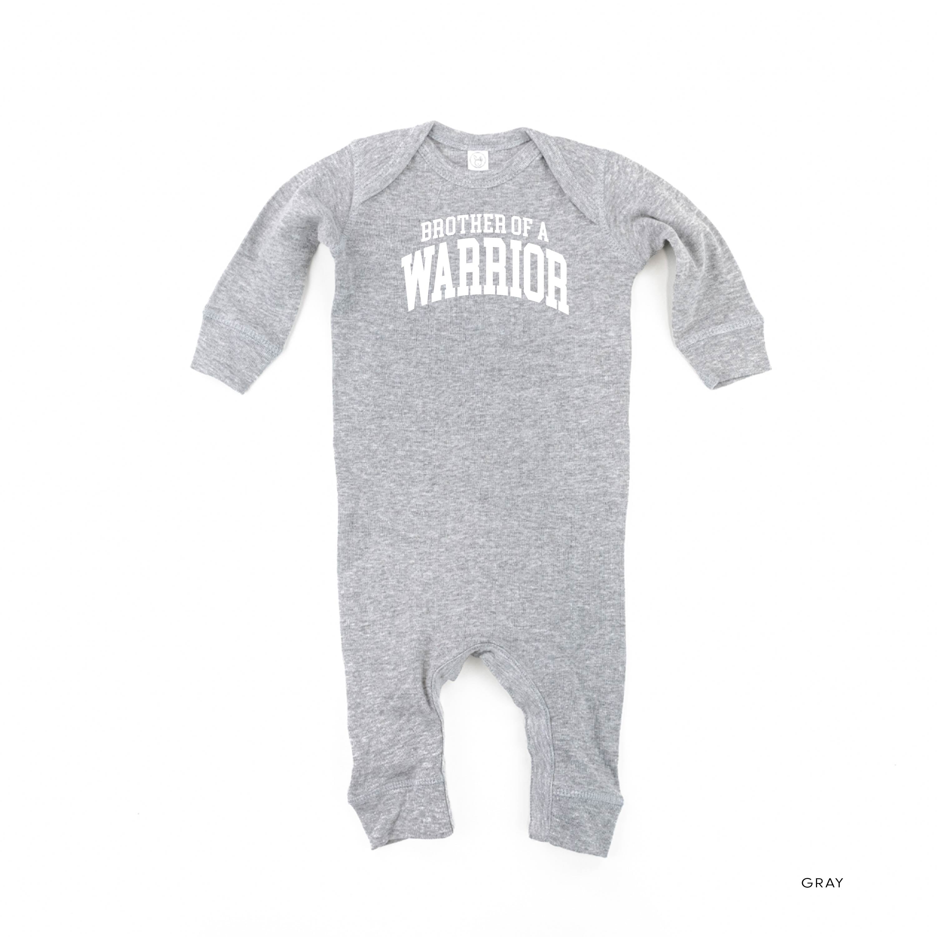 Brother of a Warrior - Varsity - Baby Sleeper Little Mama Shirt Shop