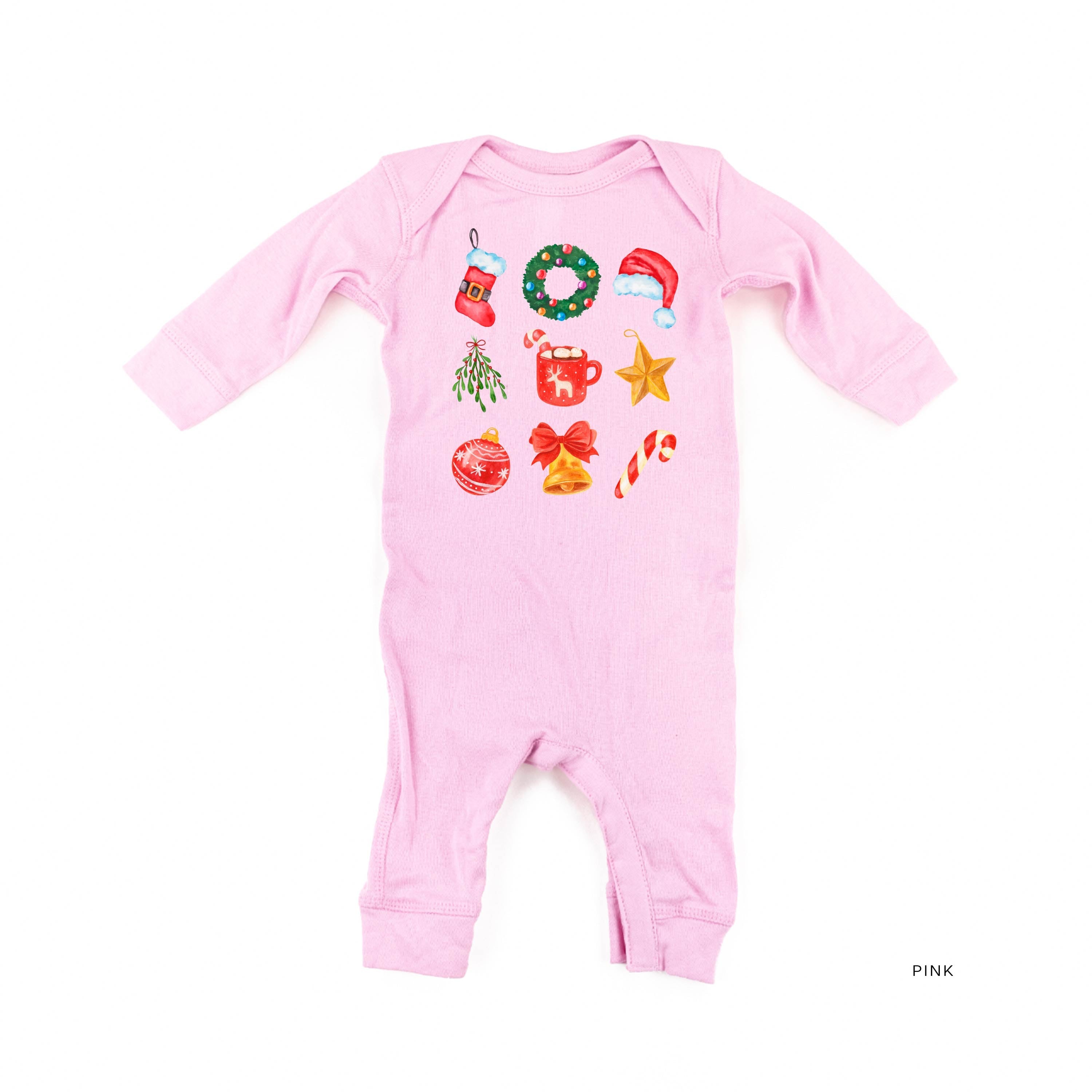 Classic Watercolor Christmas - Baby Sleeper Little Mama Shirt Shop