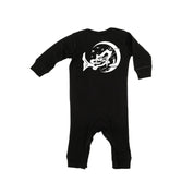 Fishing Compass - Fishing Scene (pf&b) - Baby Sleeper Little Mama Shirt Shop