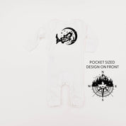 Fishing Compass - Fishing Scene (pf&b) - Baby Sleeper Little Mama Shirt Shop