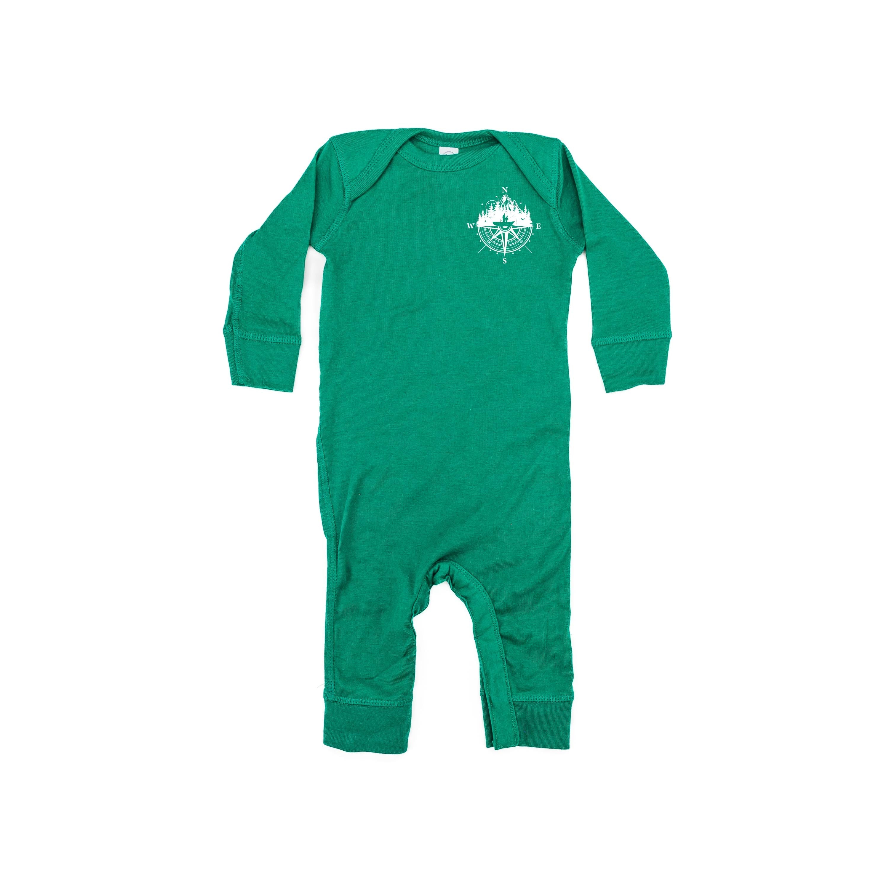 Fishing Compass - Fishing Scene (pf&b) - Baby Sleeper Little Mama Shirt Shop