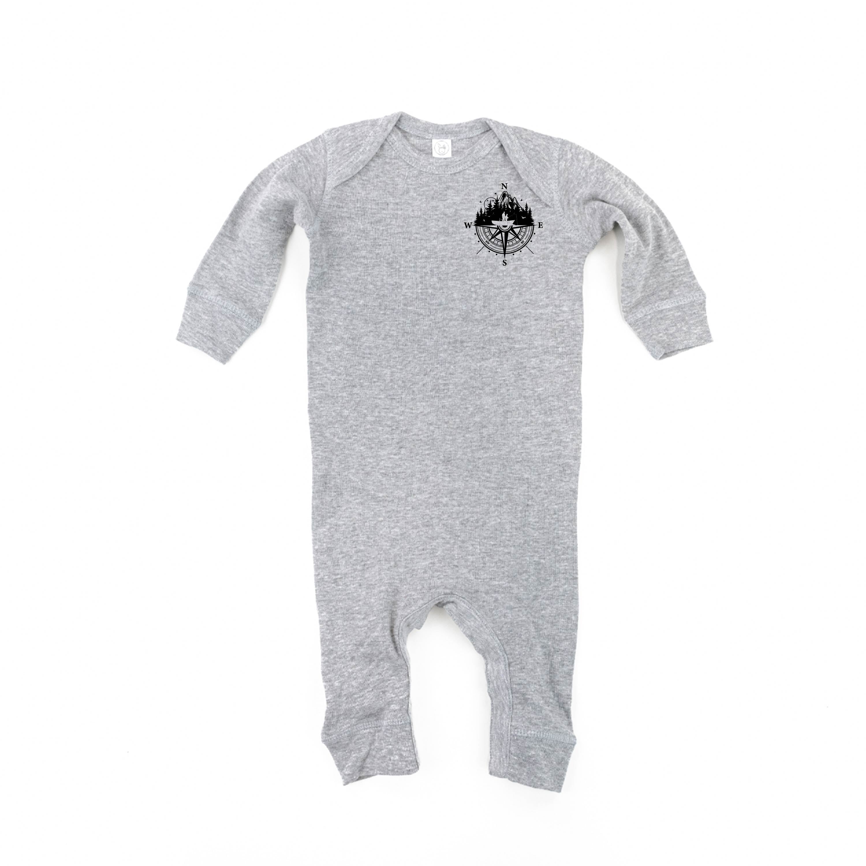 Fishing Compass - Fishing Scene (pf&b) - Baby Sleeper Little Mama Shirt Shop