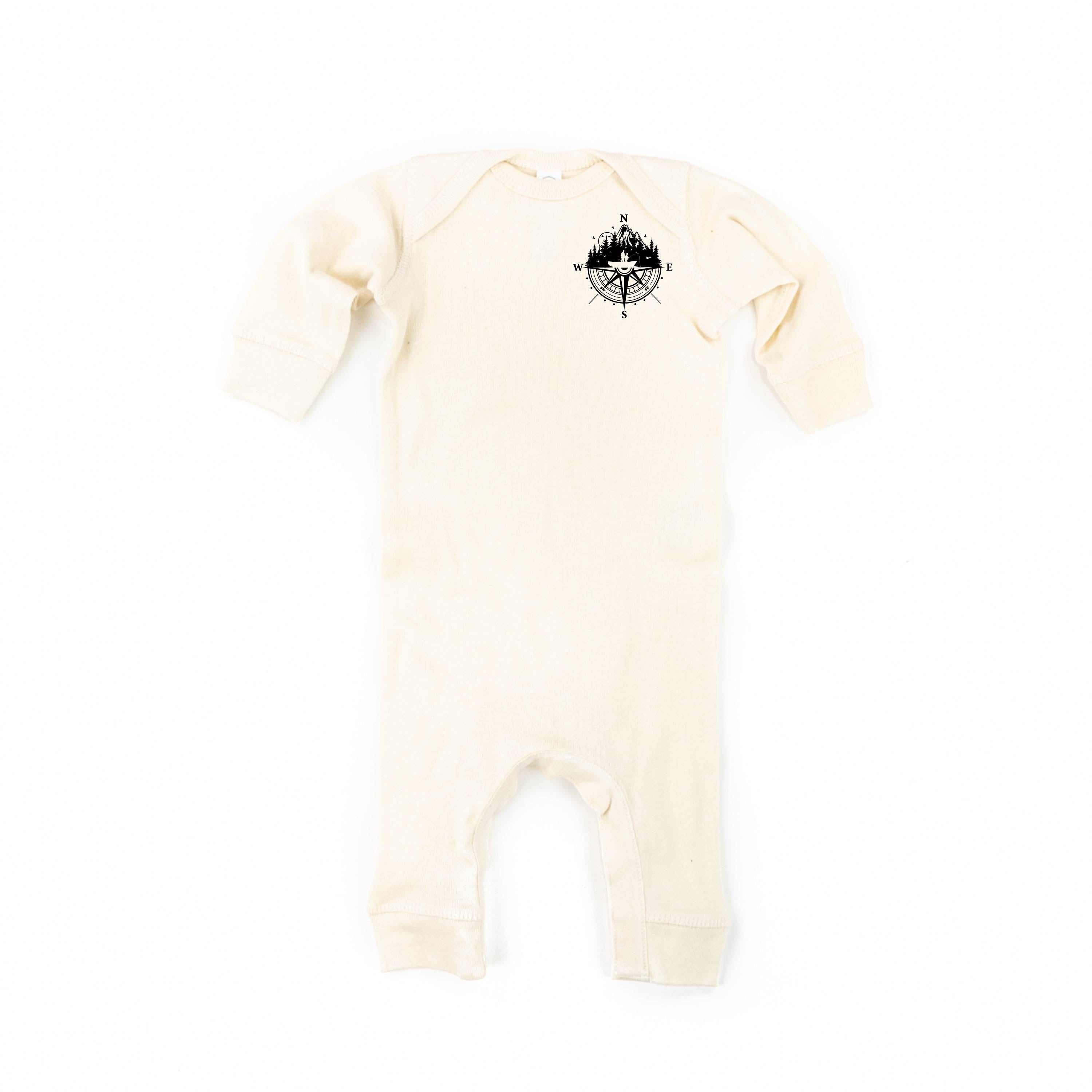 Fishing Compass - Fishing Scene (pf&b) - Baby Sleeper Little Mama Shirt Shop