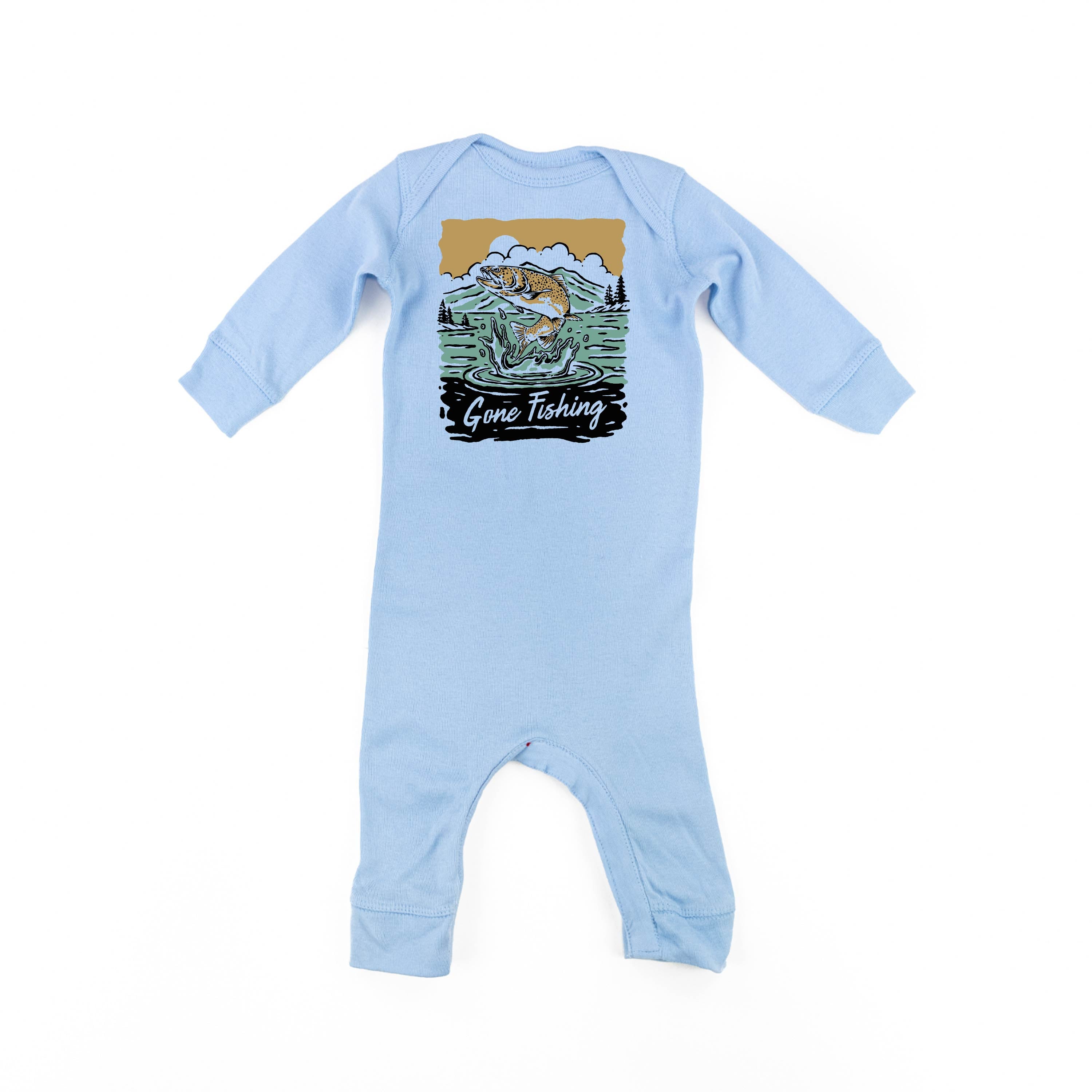 Gone Fishing - Baby Sleeper Little Mama Shirt Shop