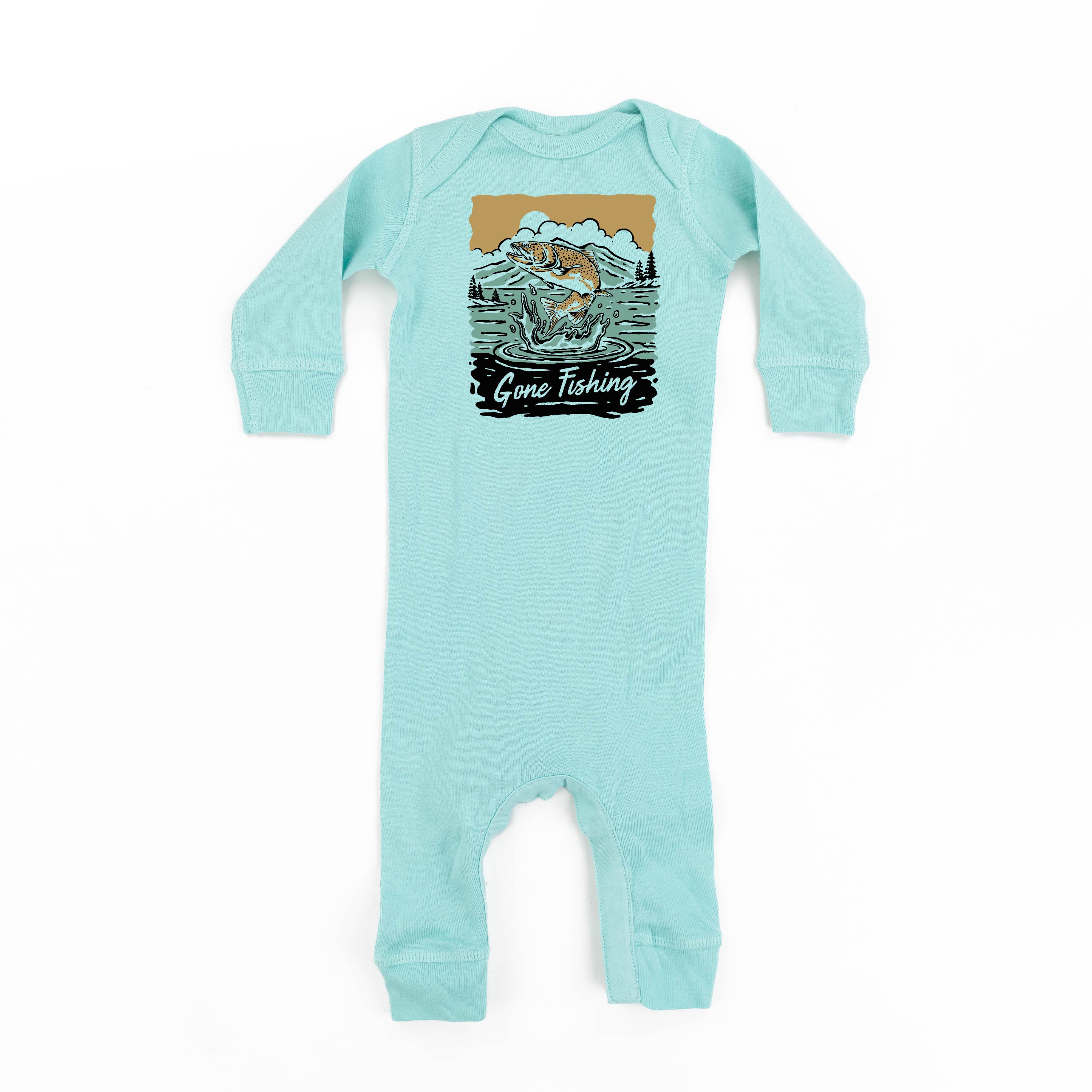 Gone Fishing - Baby Sleeper Little Mama Shirt Shop