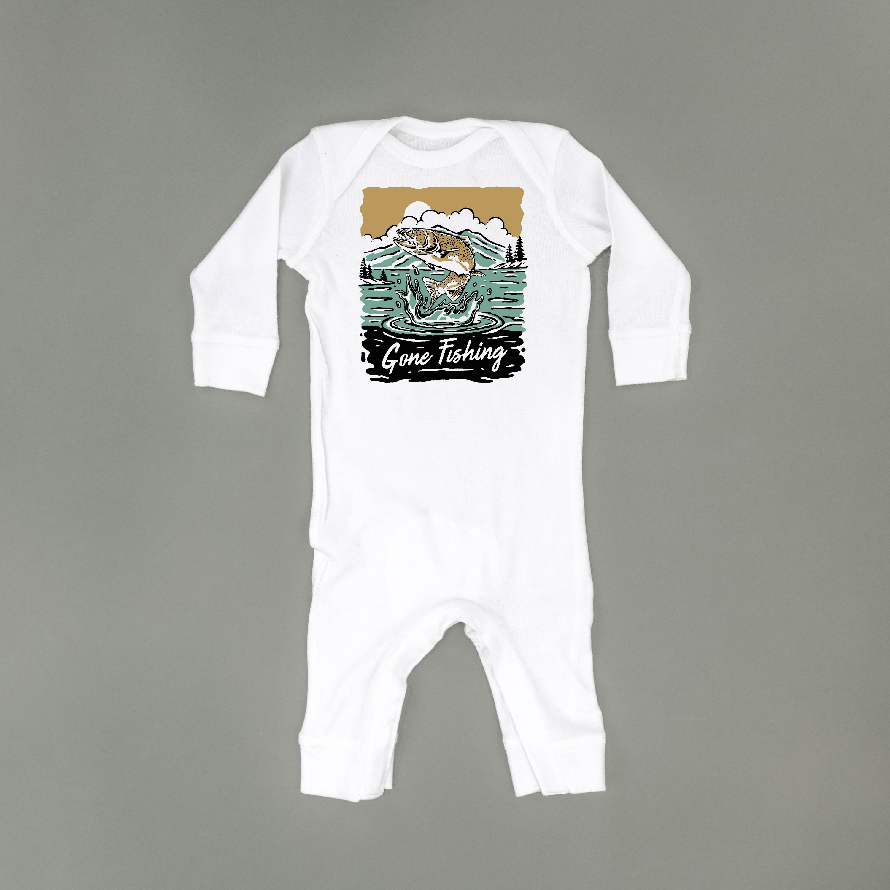 Gone Fishing - Baby Sleeper Little Mama Shirt Shop