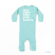 Love Fight Hope Pray Believe - Baby Sleeper Little Mama Shirt Shop