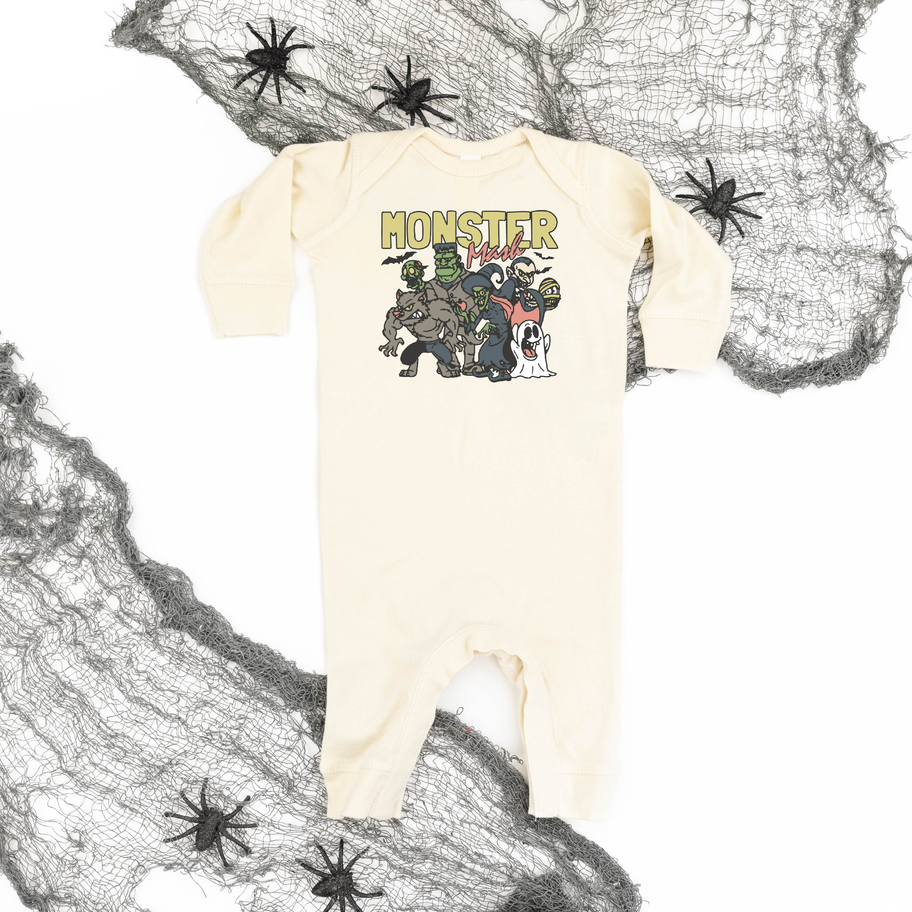Monster Mash - One Piece Baby Sleeper Little Mama Shirt Shop