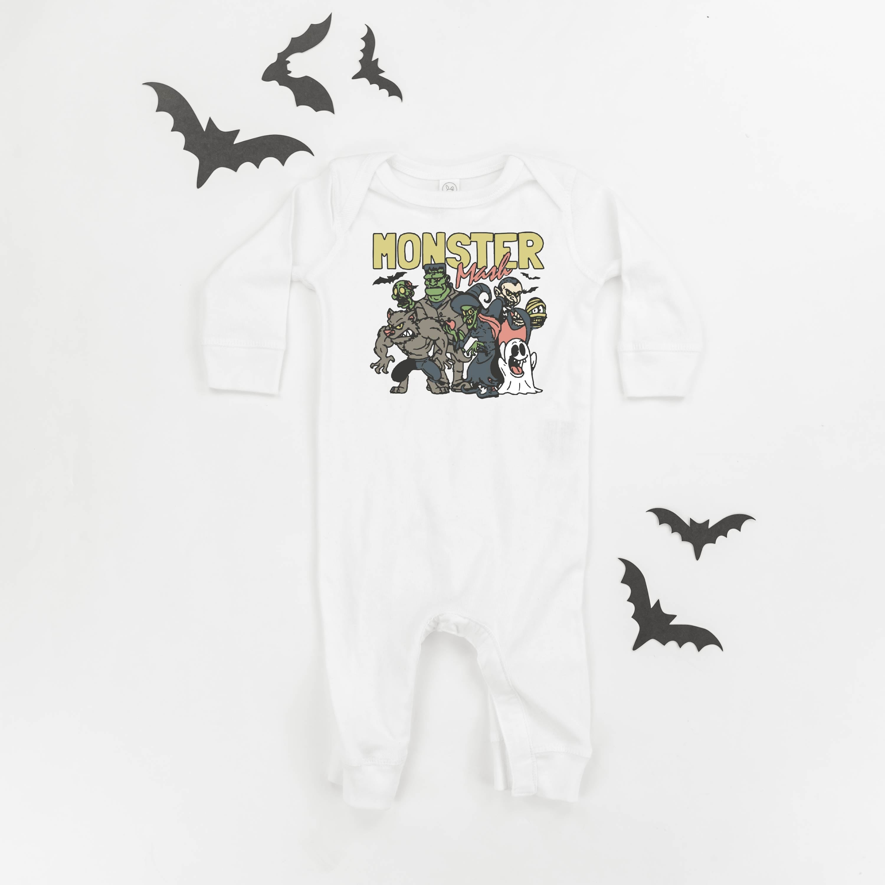 Monster Mash - One Piece Baby Sleeper Little Mama Shirt Shop