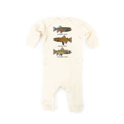 Trout Chart - Hand Drawn - One Piece Baby Sleeper Little Mama Shirt Shop