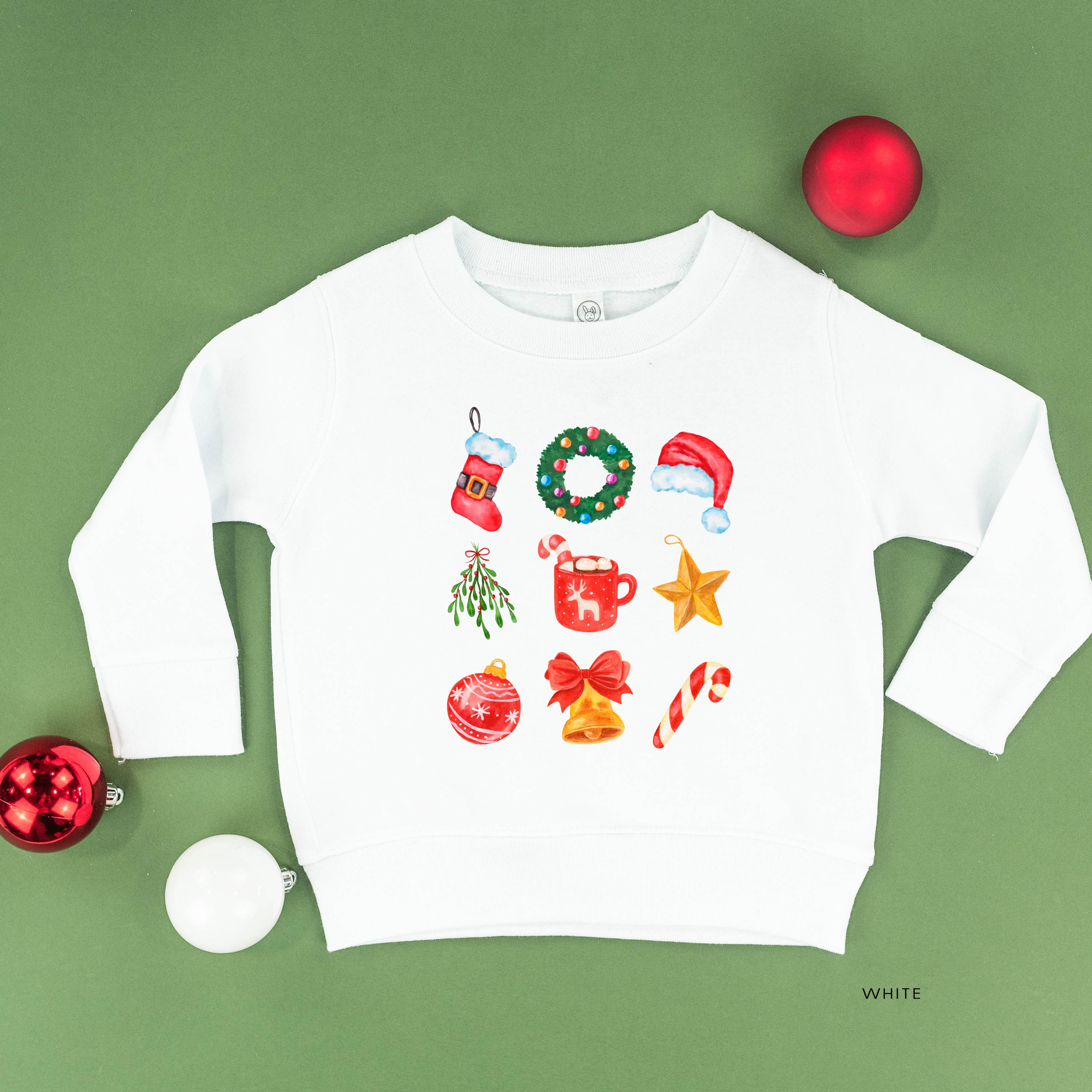 Classic Watercolor Christmas - Child Sweater Little Mama Shirt Shop
