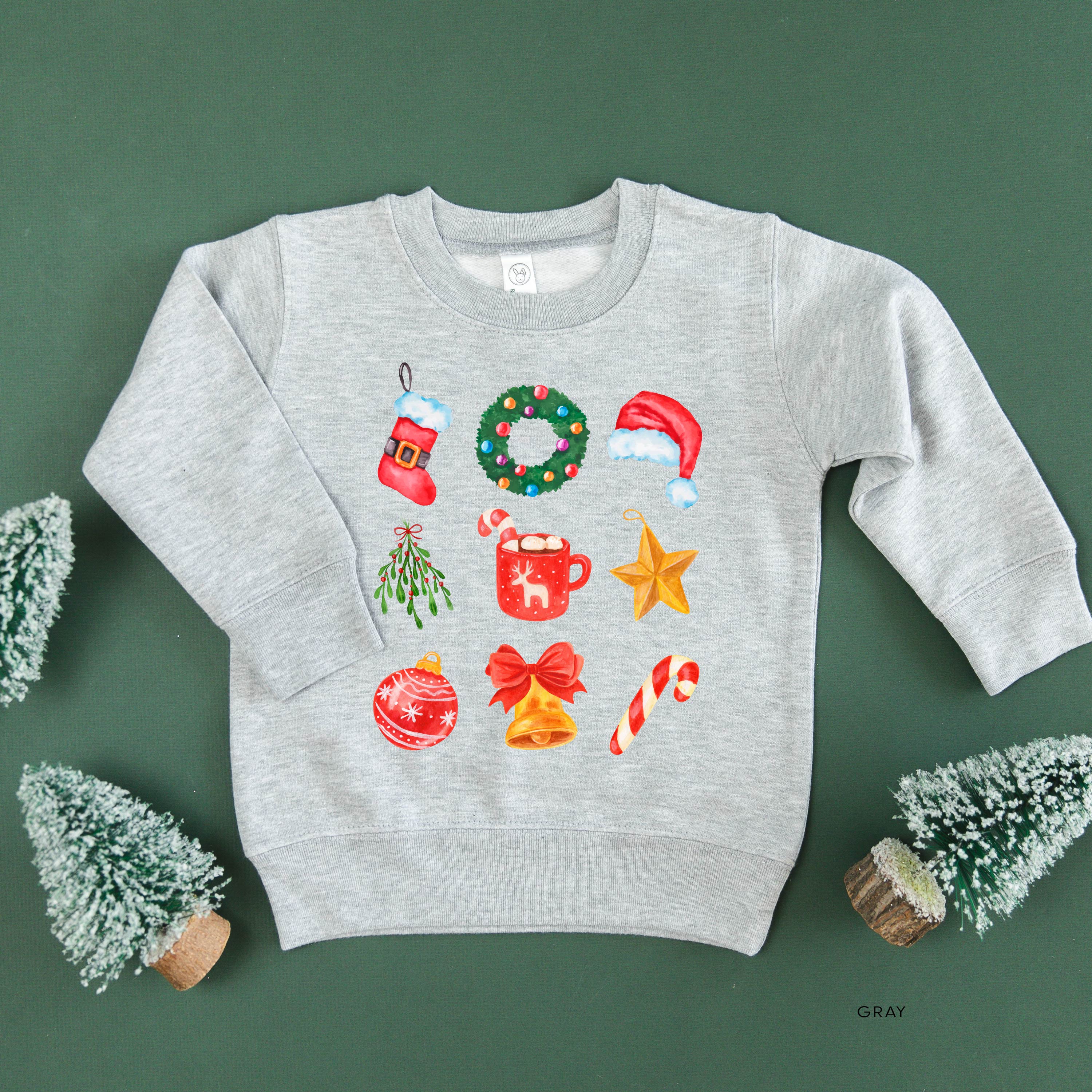 Classic Watercolor Christmas - Child Sweater Little Mama Shirt Shop