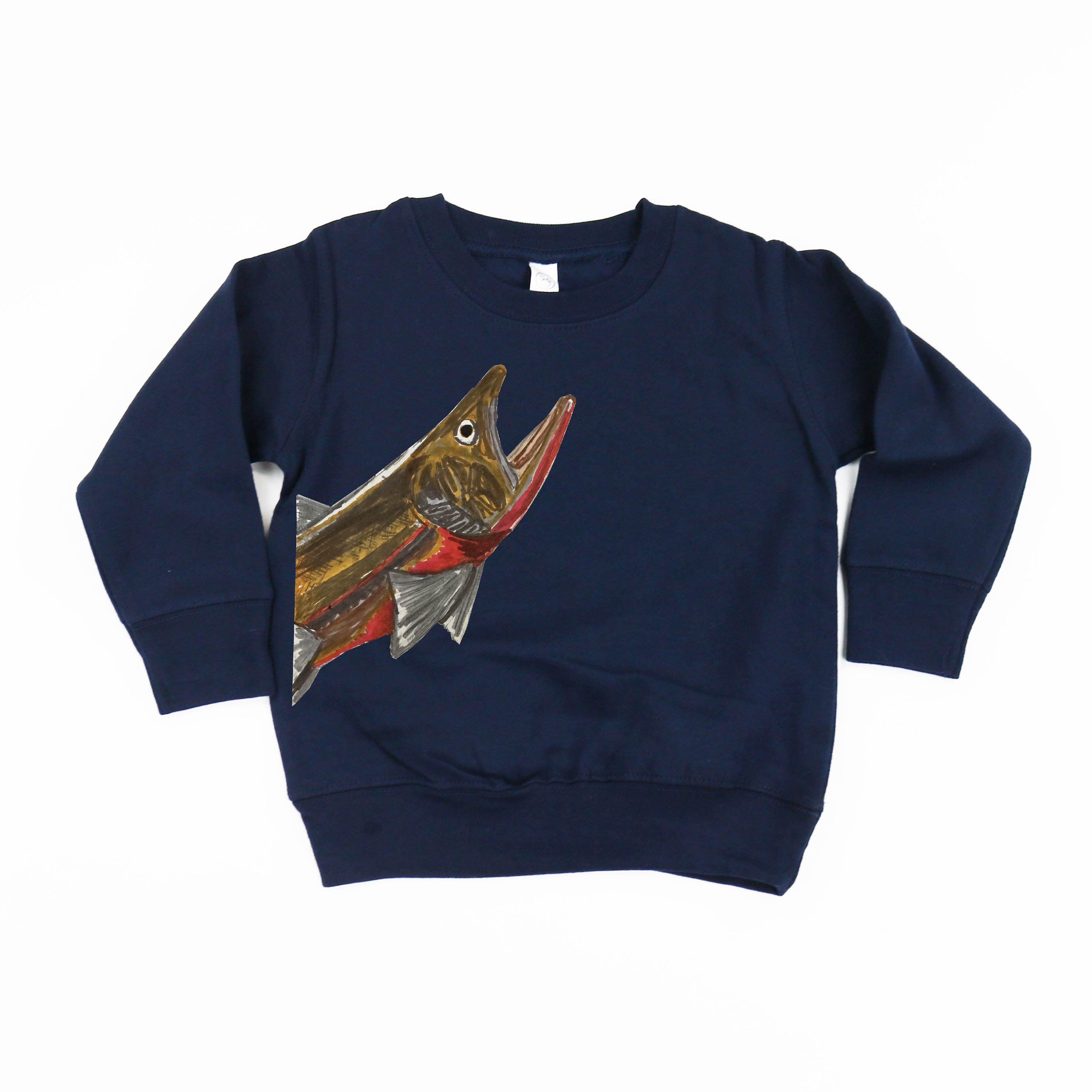 Cutthroat Trout - Hand Drawn - Child Sweater Little Mama Shirt Shop