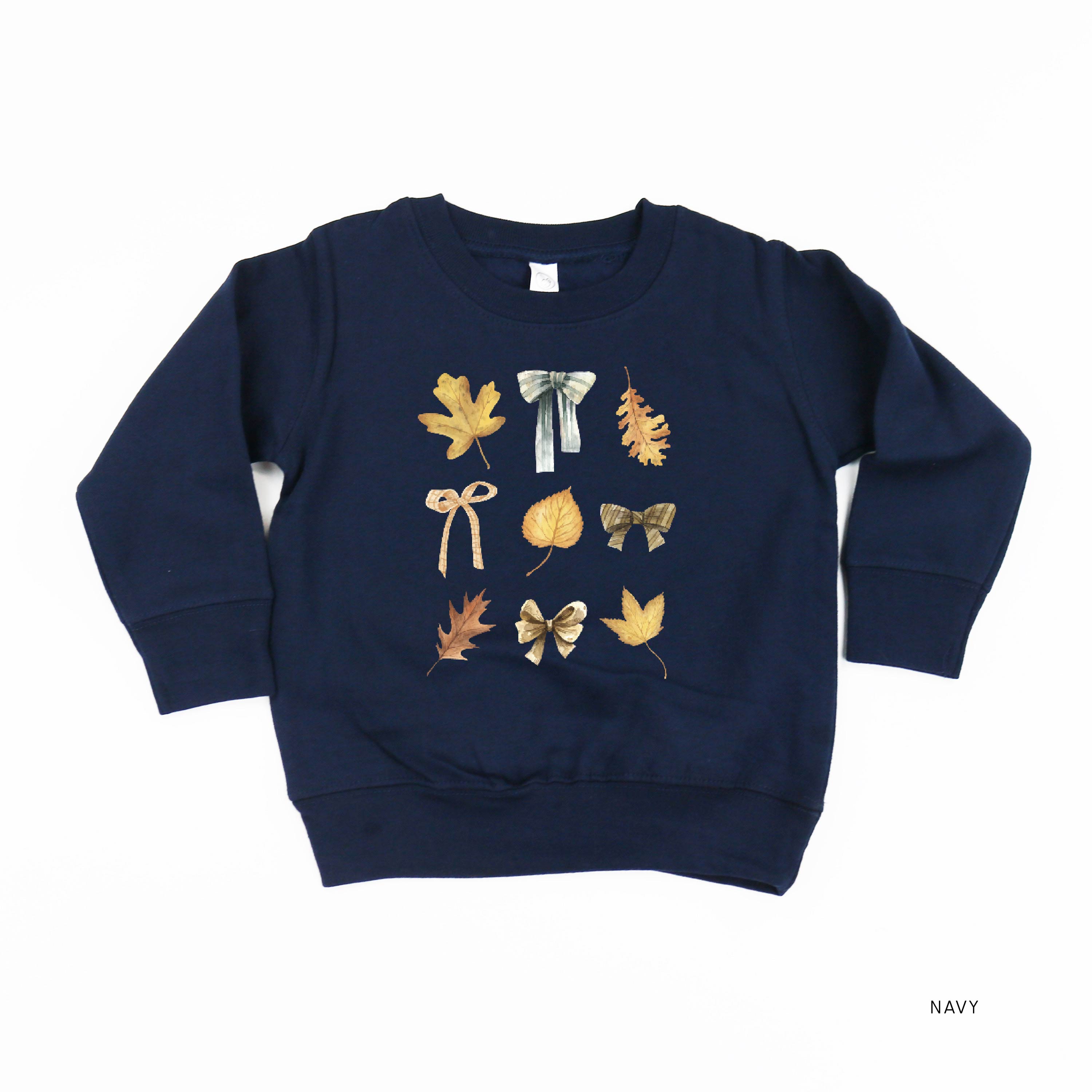 Dainty Bows and Leaves - Child Sweater Little Mama Shirt Shop
