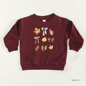 Dainty Bows and Leaves - Child Sweater Little Mama Shirt Shop