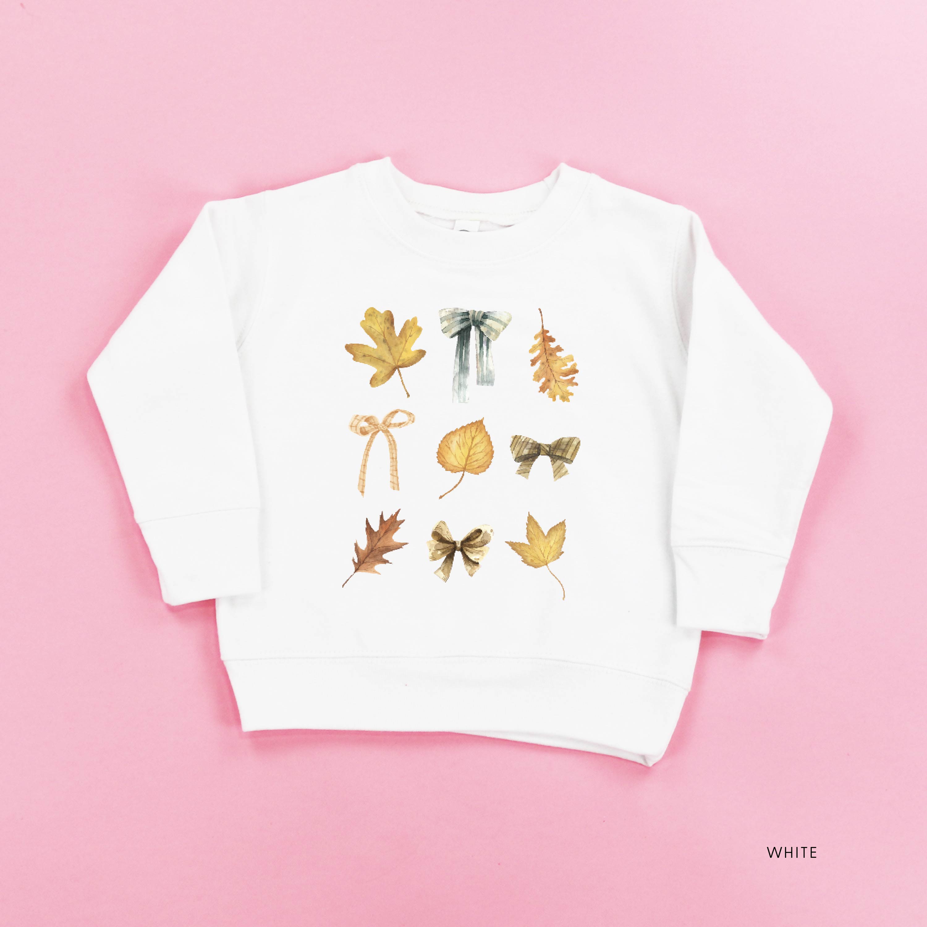 Dainty Bows and Leaves - Child Sweater Little Mama Shirt Shop