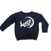 Fishing Compass - Fishing Scene (pf&b) - Child Sweater Little Mama Shirt Shop