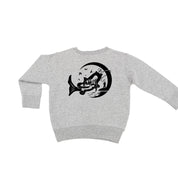 Fishing Compass - Fishing Scene (pf&b) - Child Sweater Little Mama Shirt Shop