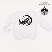Fishing Compass - Fishing Scene (pf&b) - Child Sweater Little Mama Shirt Shop