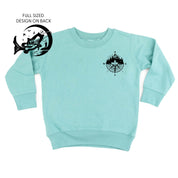 Fishing Compass - Fishing Scene (pf&b) - Child Sweater Little Mama Shirt Shop