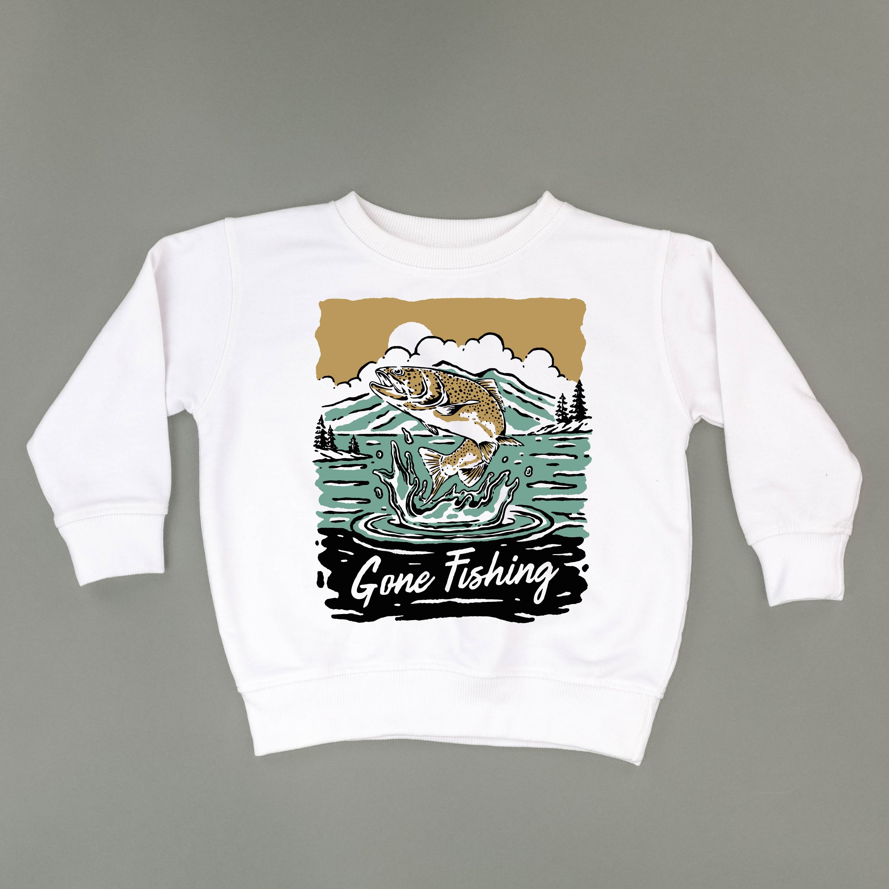 Gone Fishing - Child Sweater Little Mama Shirt Shop