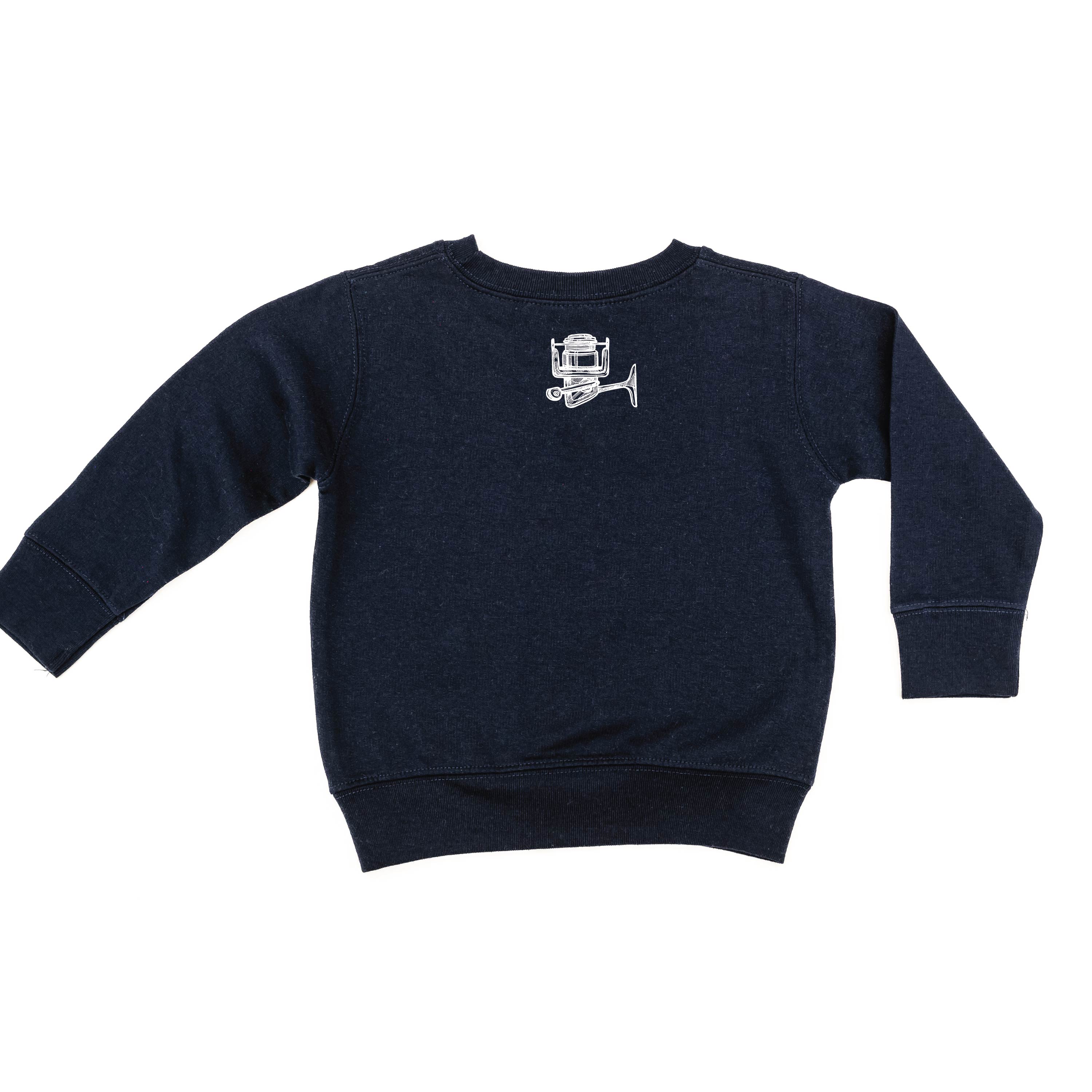 Keepin' It Reel - Fishing Reel (pf&b) - Child Sweater Little Mama Shirt Shop