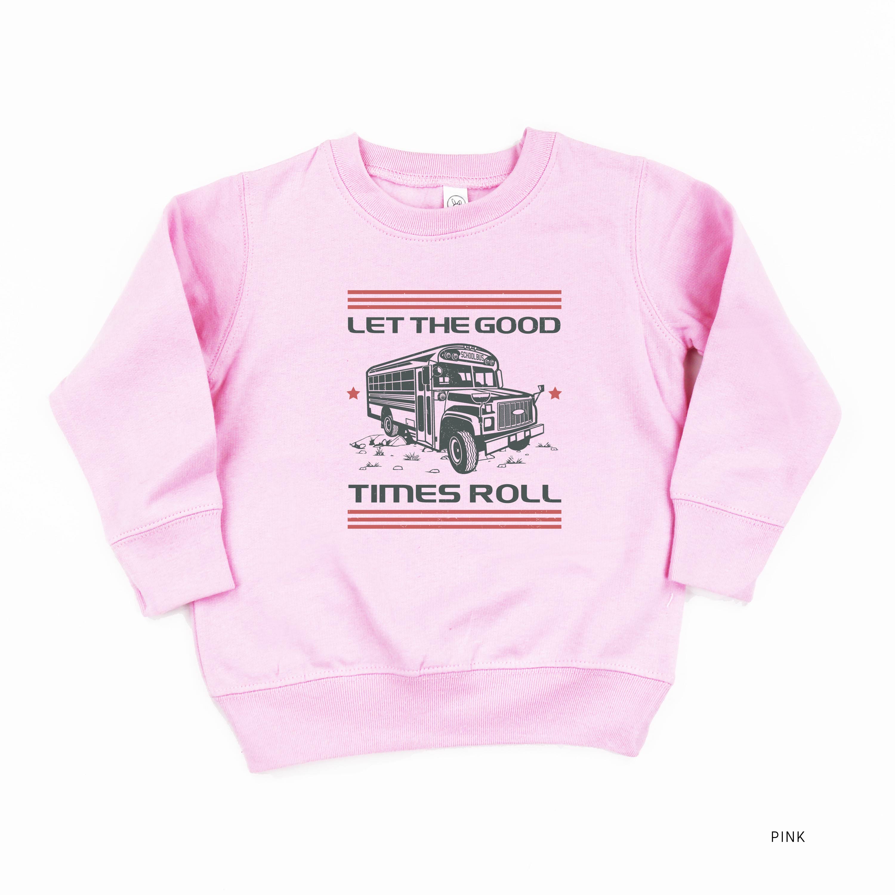 Let the Good Times Roll - School Bus - Child Sweater Little Mama Shirt Shop