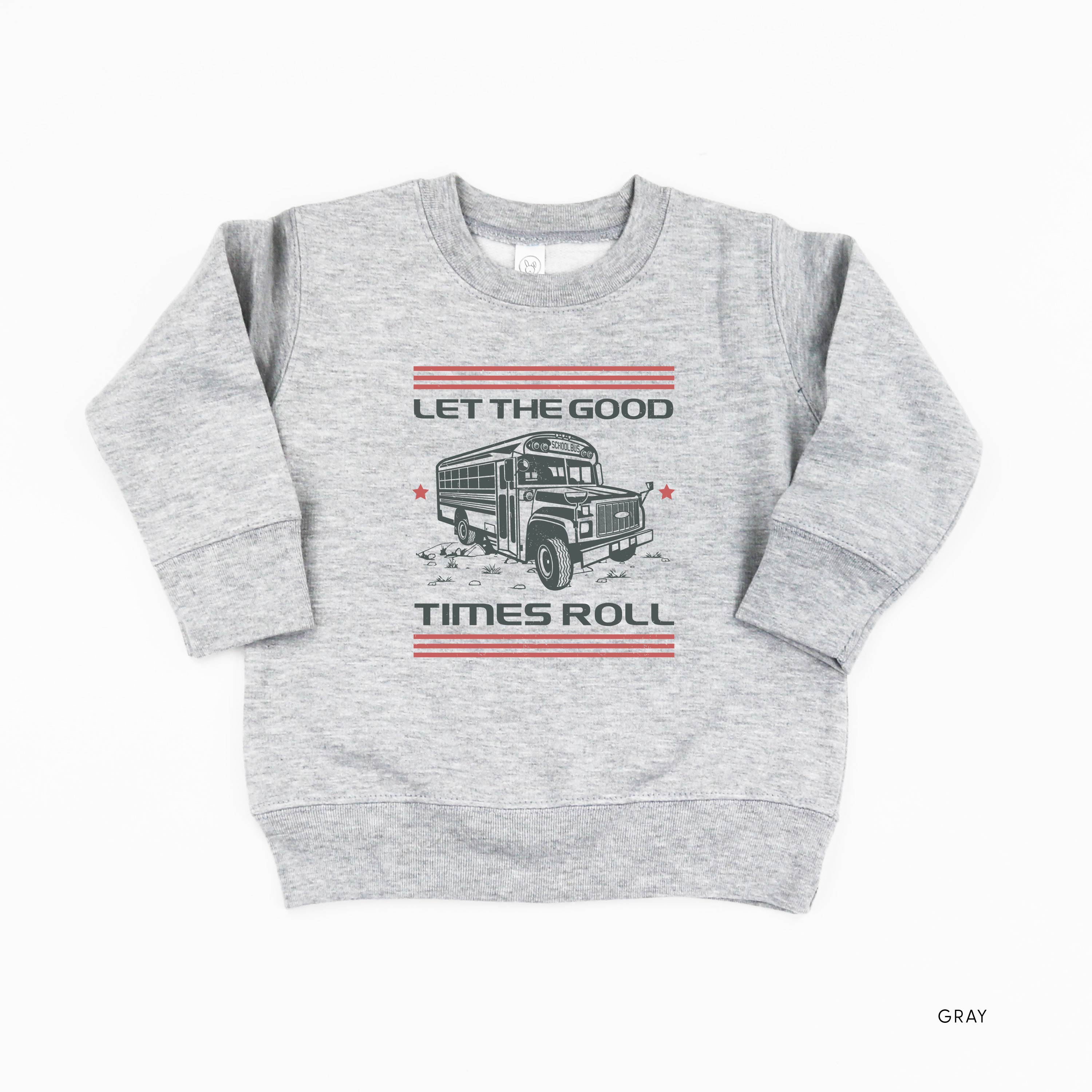 Let the Good Times Roll - School Bus - Child Sweater Little Mama Shirt Shop