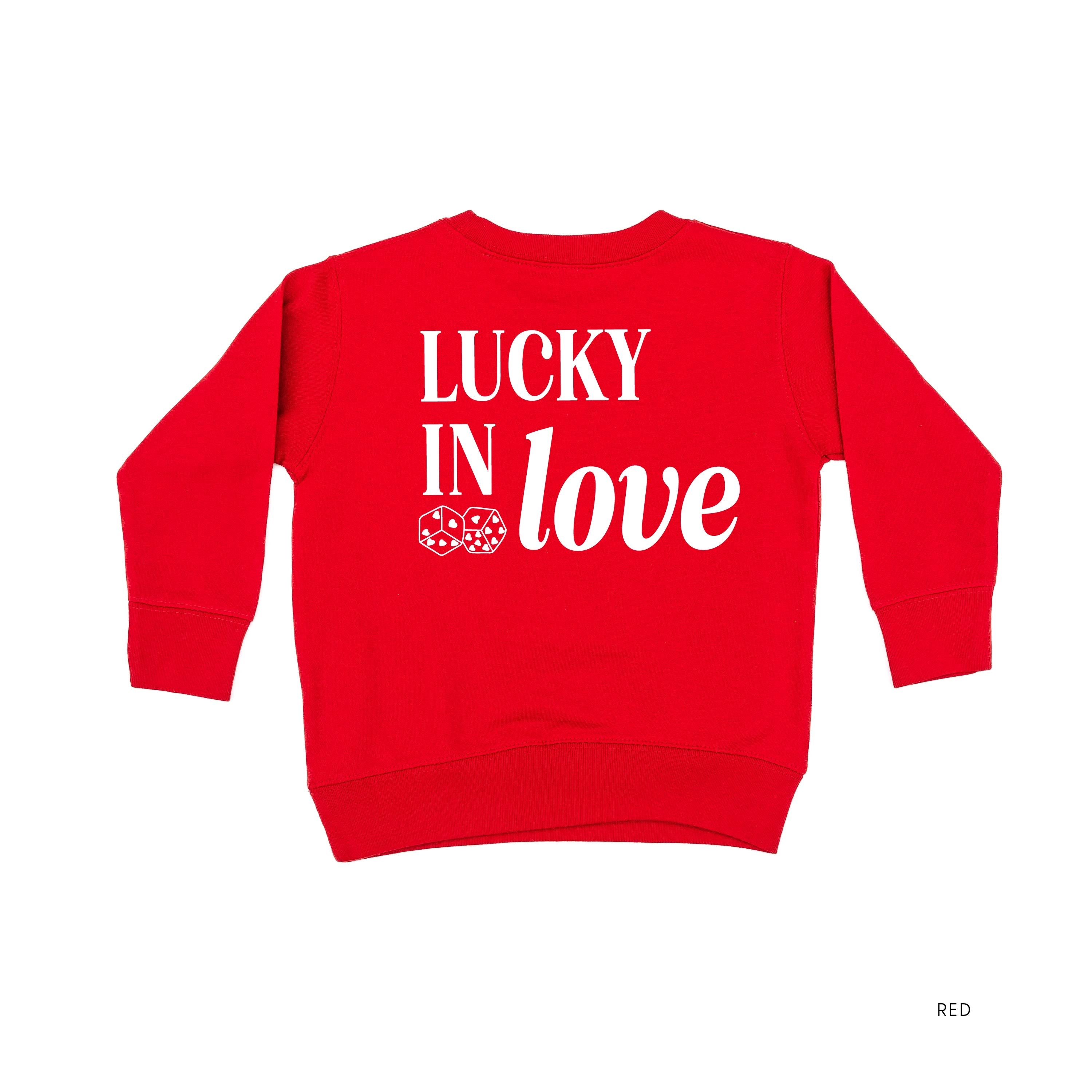 Lucky In Love - Dice (center & hd & b) - Child Sweater Little Mama Shirt Shop