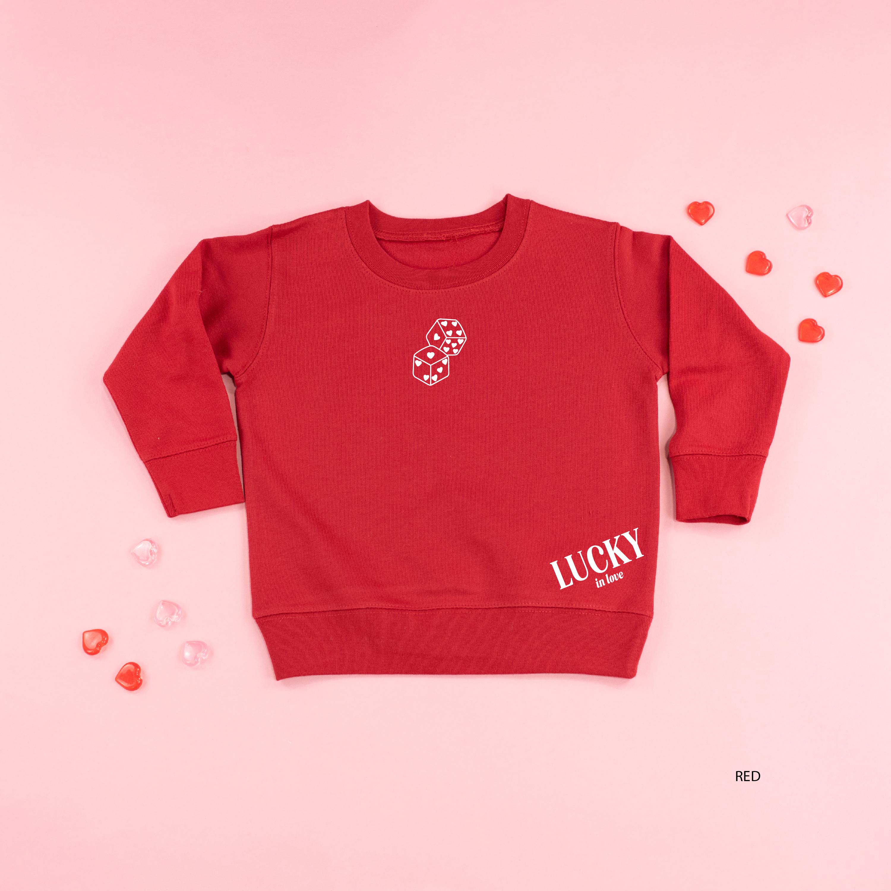 Lucky In Love - Dice (center & hd & b) - Child Sweater Little Mama Shirt Shop