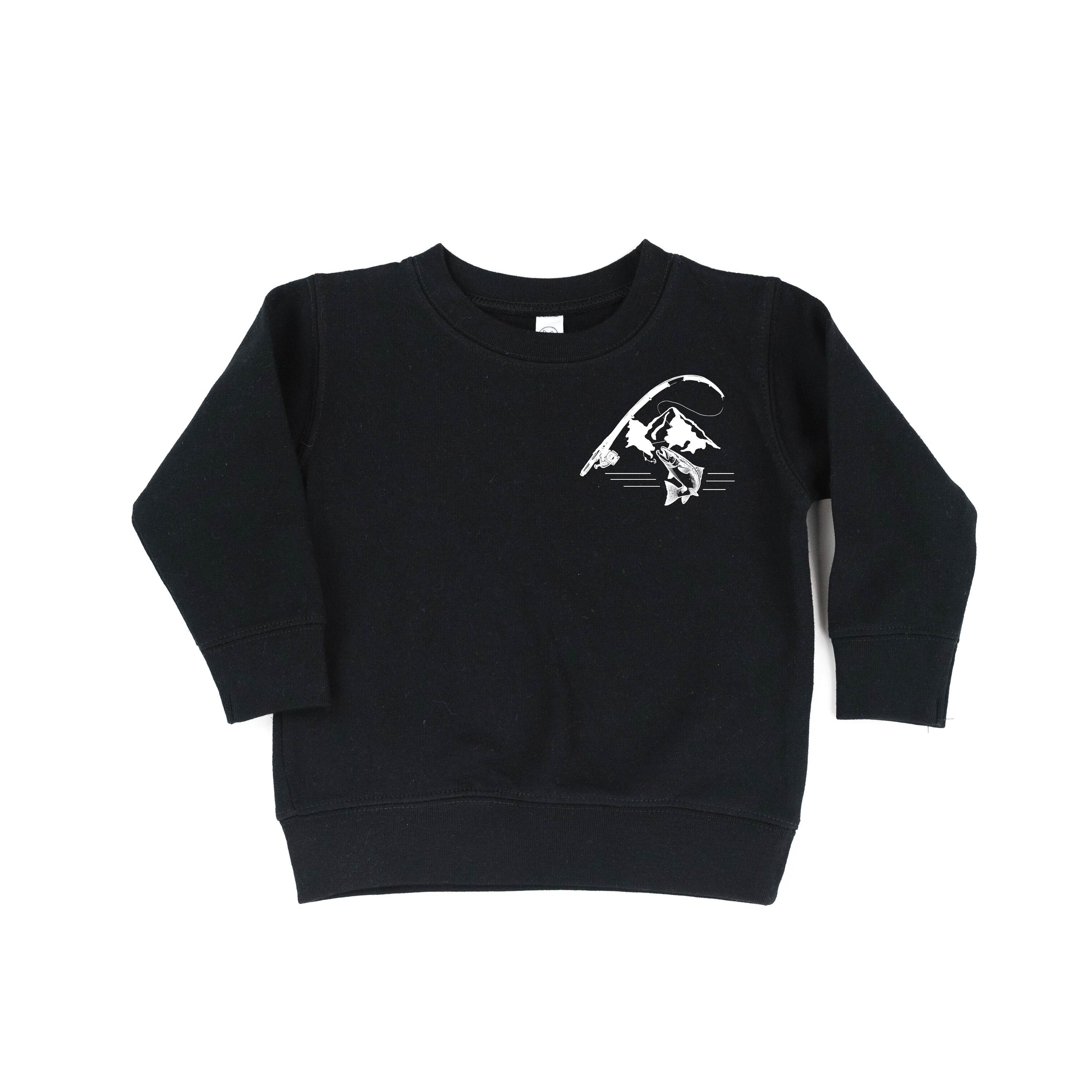 Mountain Fish & Pole - Fish On (pf&b) - Child Sweater Little Mama Shirt Shop